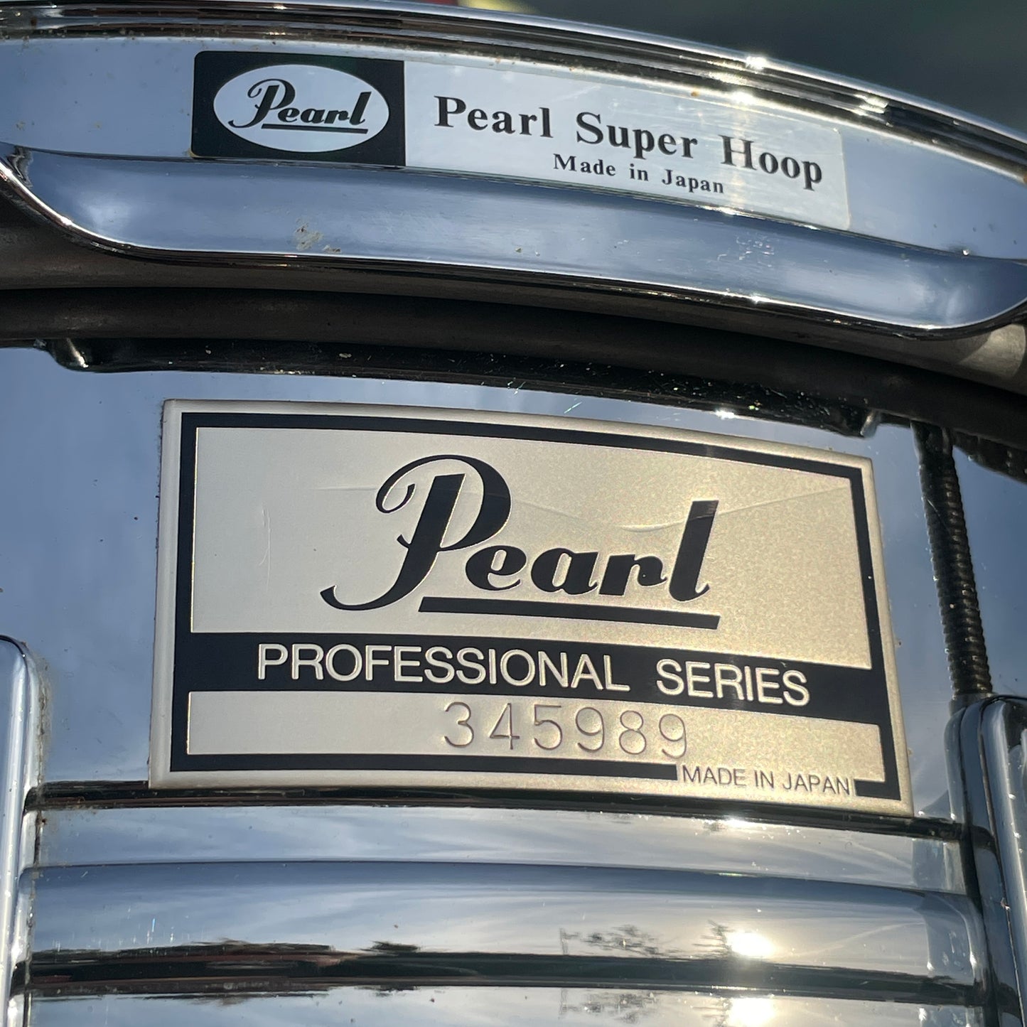 1980s Pearl 6.5x14 Professional Series M-514D Steel Snare Drum