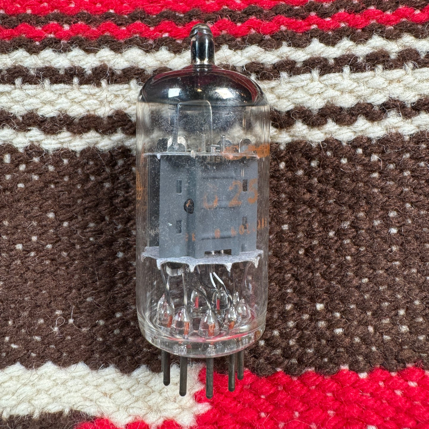 Vintage 1960s Amperex Orange Globe 7025 Preamp Tube 12AX7 ECC83 Valve #132