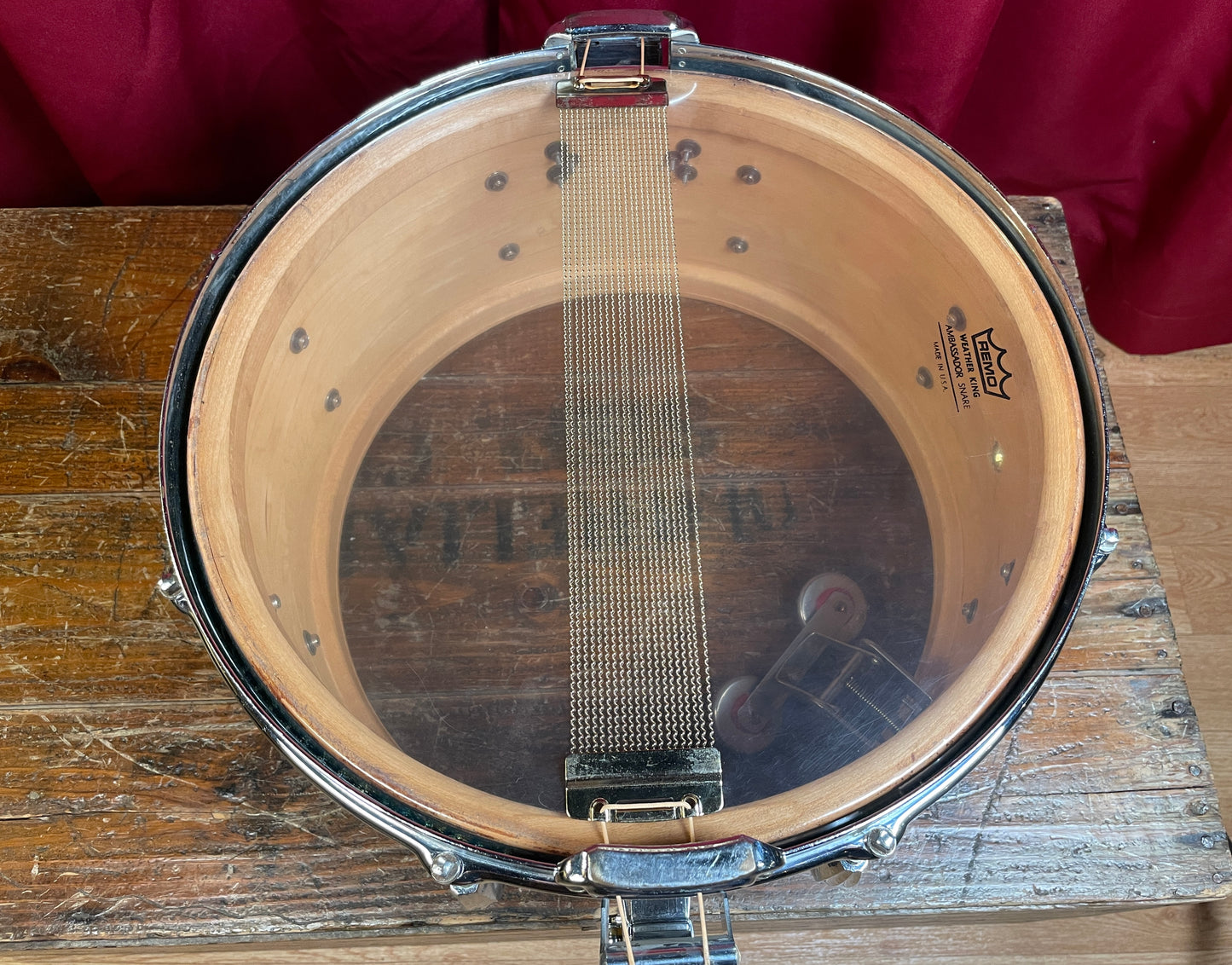 1937-1943 Slingerland 6.5x14 Gene Krupa Model Radio King Solid Shell Snare Drum Oyster Black Pearl