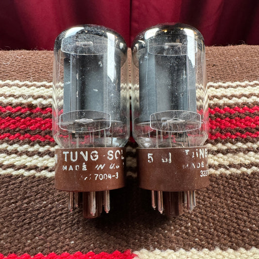 Vintage Tung-Sol 5881 Amplifier Power Tubes Duet Set of 2 Made in USA #88