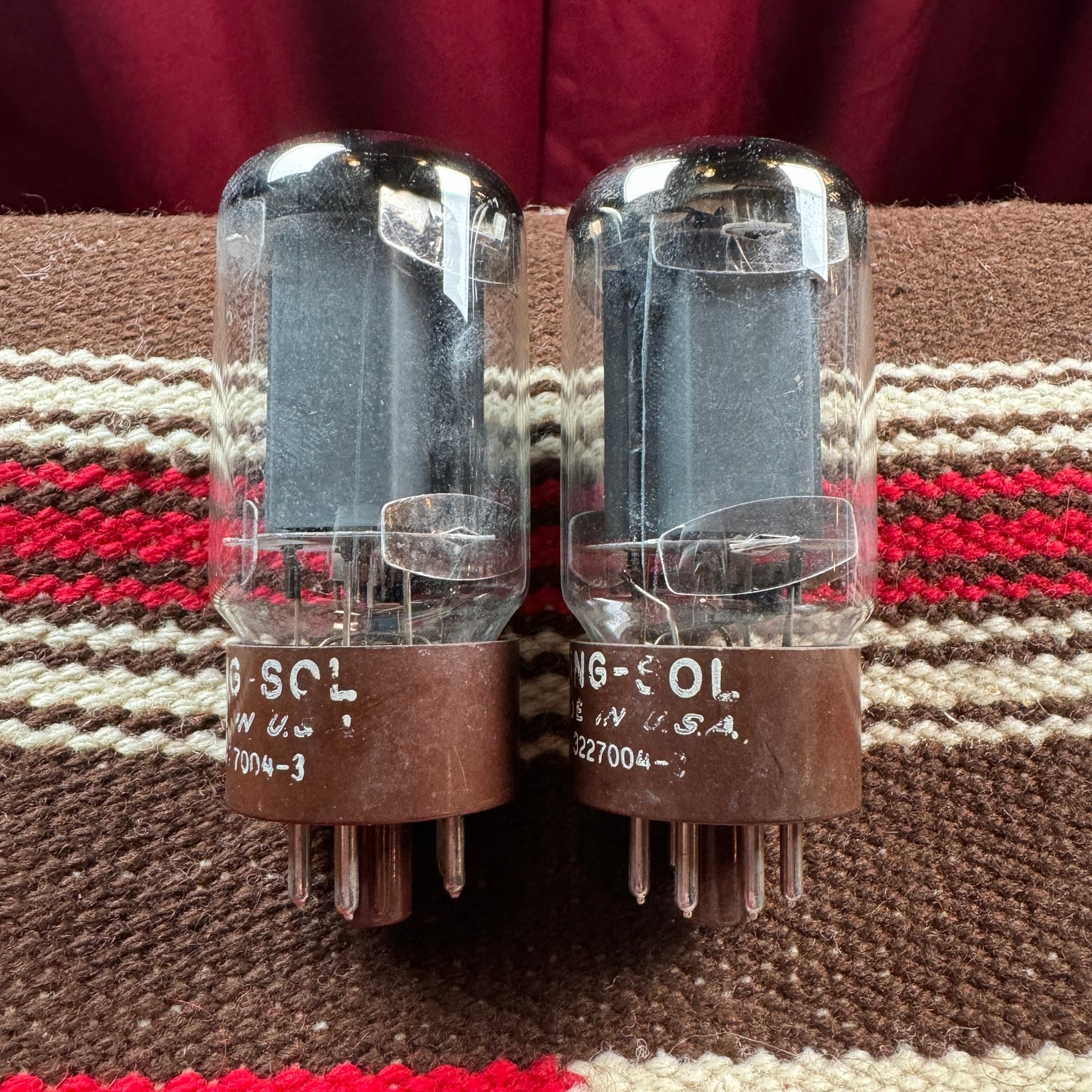 Vintage Tung-Sol 5881 Amplifier Power Tubes Duet Set of 2 Made in USA #88