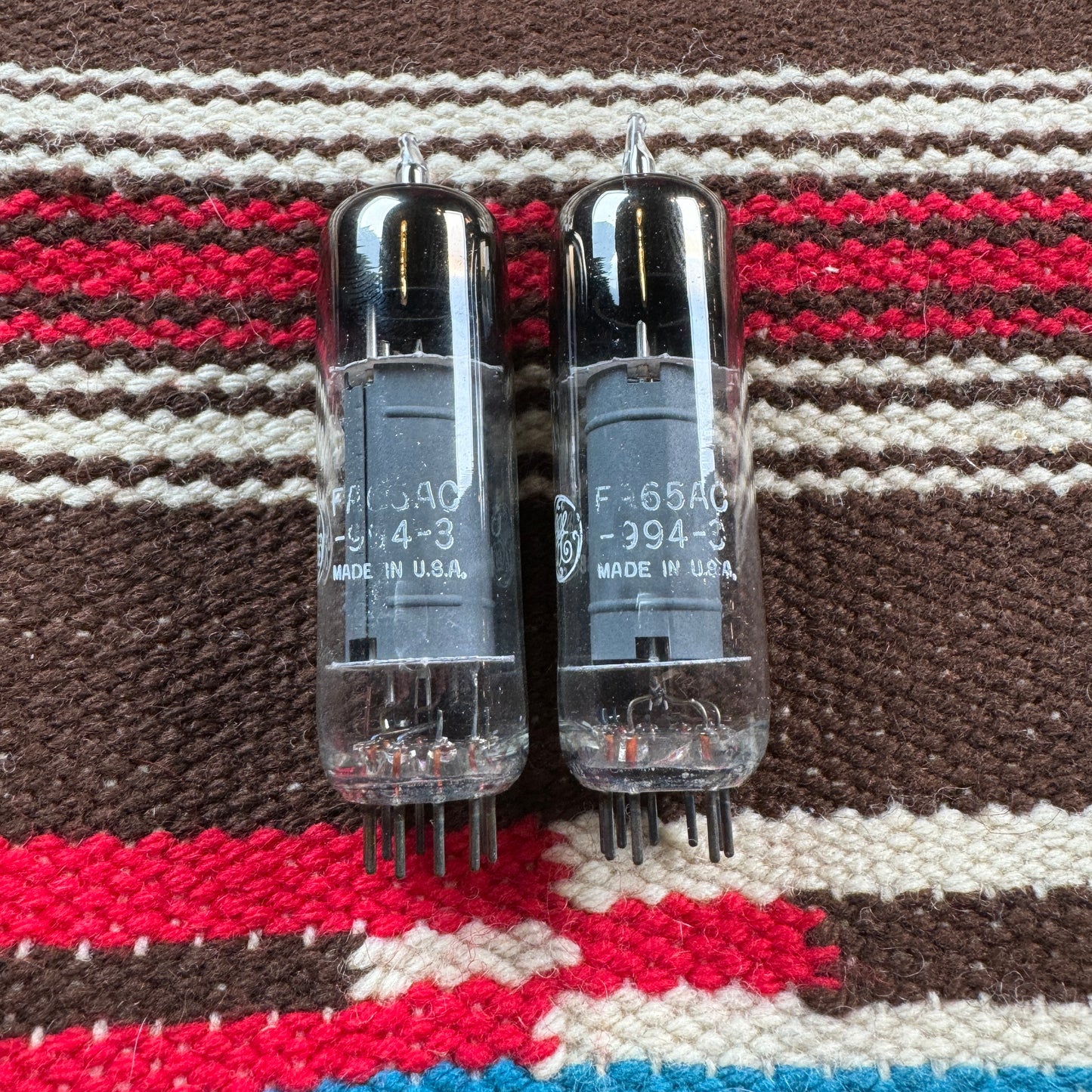 GE 6BQ5 Amplifier Power Tubes Pair Duet EL84 General Electric #149