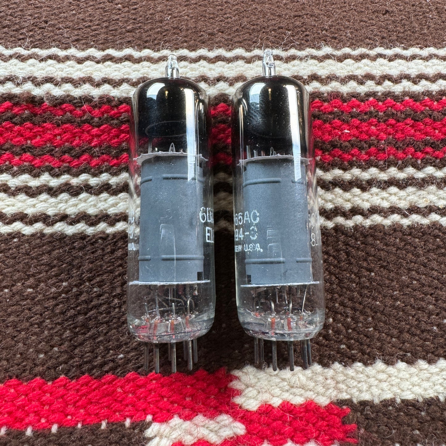 GE 6BQ5 Amplifier Power Tubes Pair Duet EL84 General Electric #149