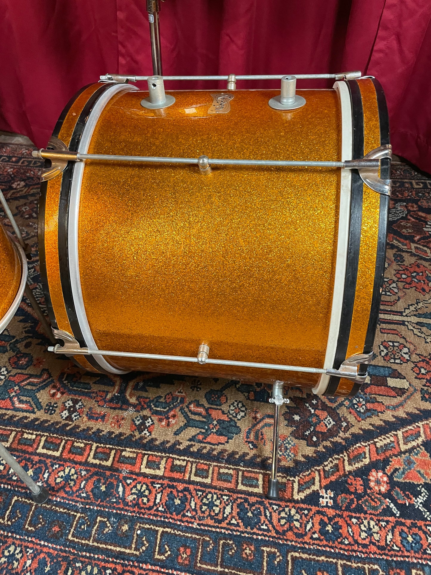 1960s Norma 3pc Junior Bop Drum Set Gold Sparkle 16/10/4x10 Snare MIJ