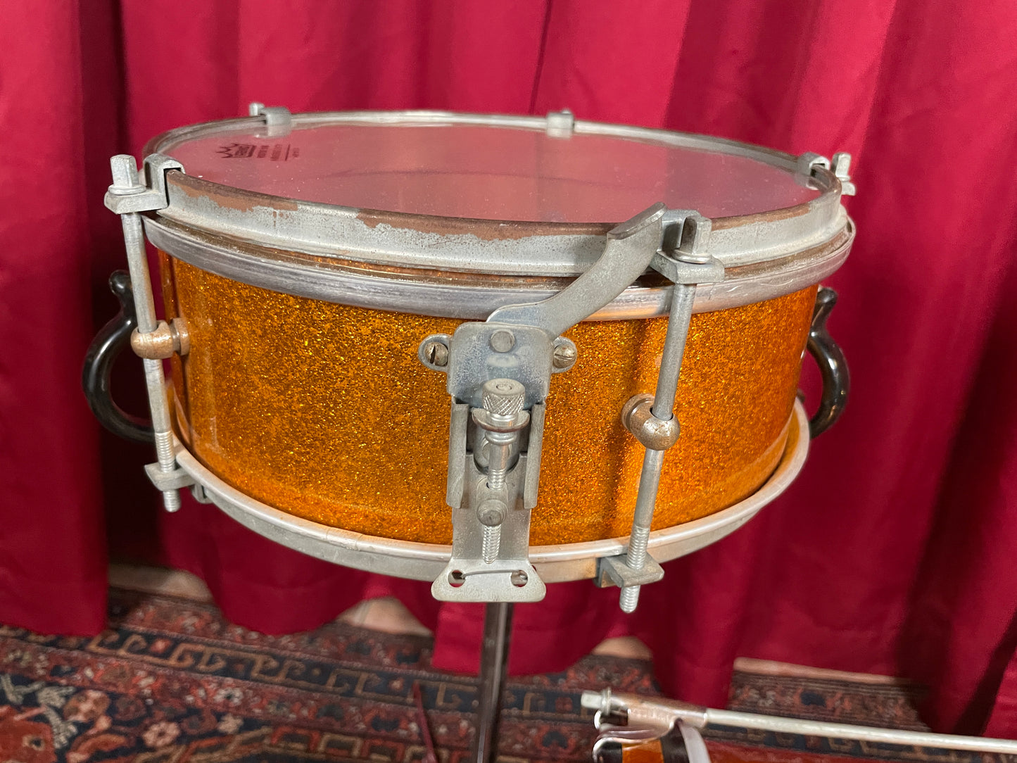 1960s Norma 3pc Junior Bop Drum Set Gold Sparkle 16/10/4x10 Snare MIJ