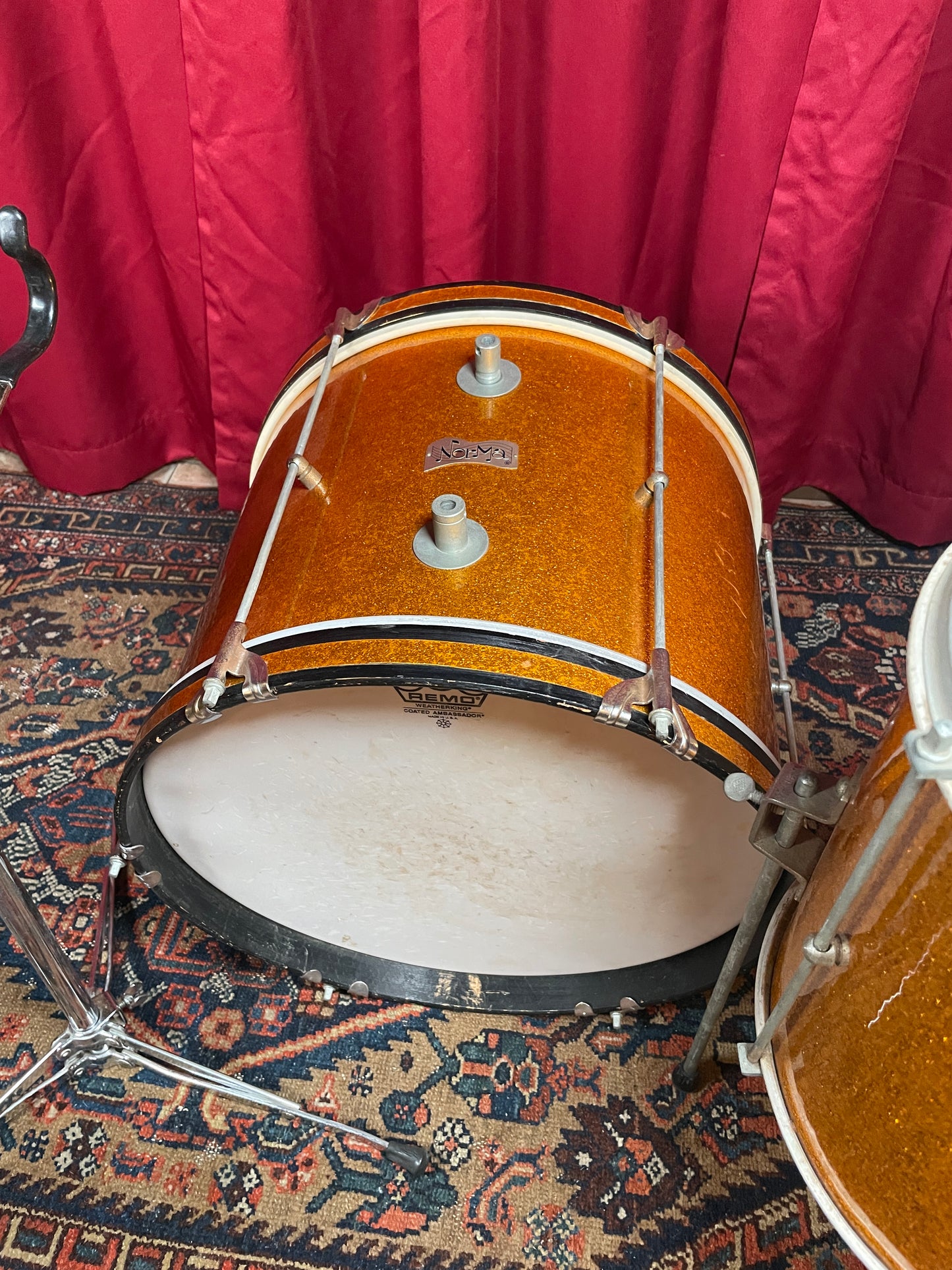 1960s Norma 3pc Junior Bop Drum Set Gold Sparkle 16/10/4x10 Snare MIJ