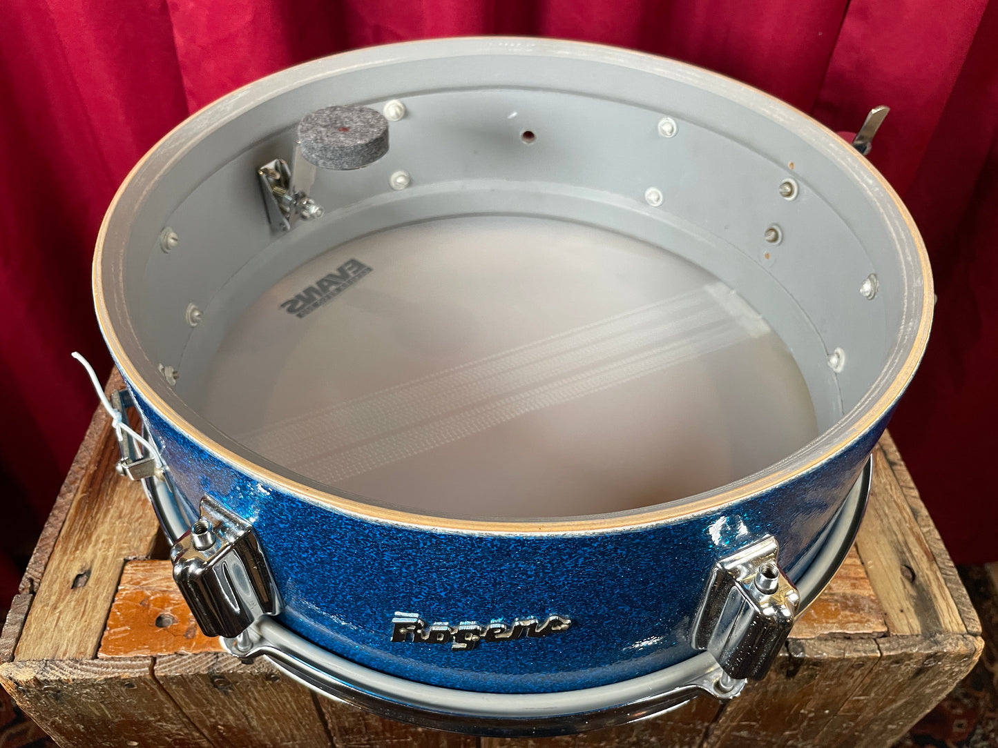 1960s Rogers Student Model 5x14 Snare Drum Sparkling Blue Pearl Cleveland Luxor