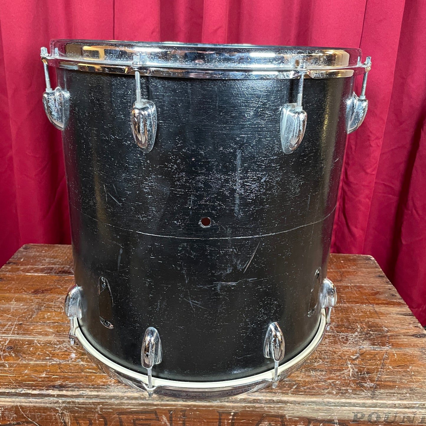 1960s Slingerland 16x16 Floor Tom Drum Black Project