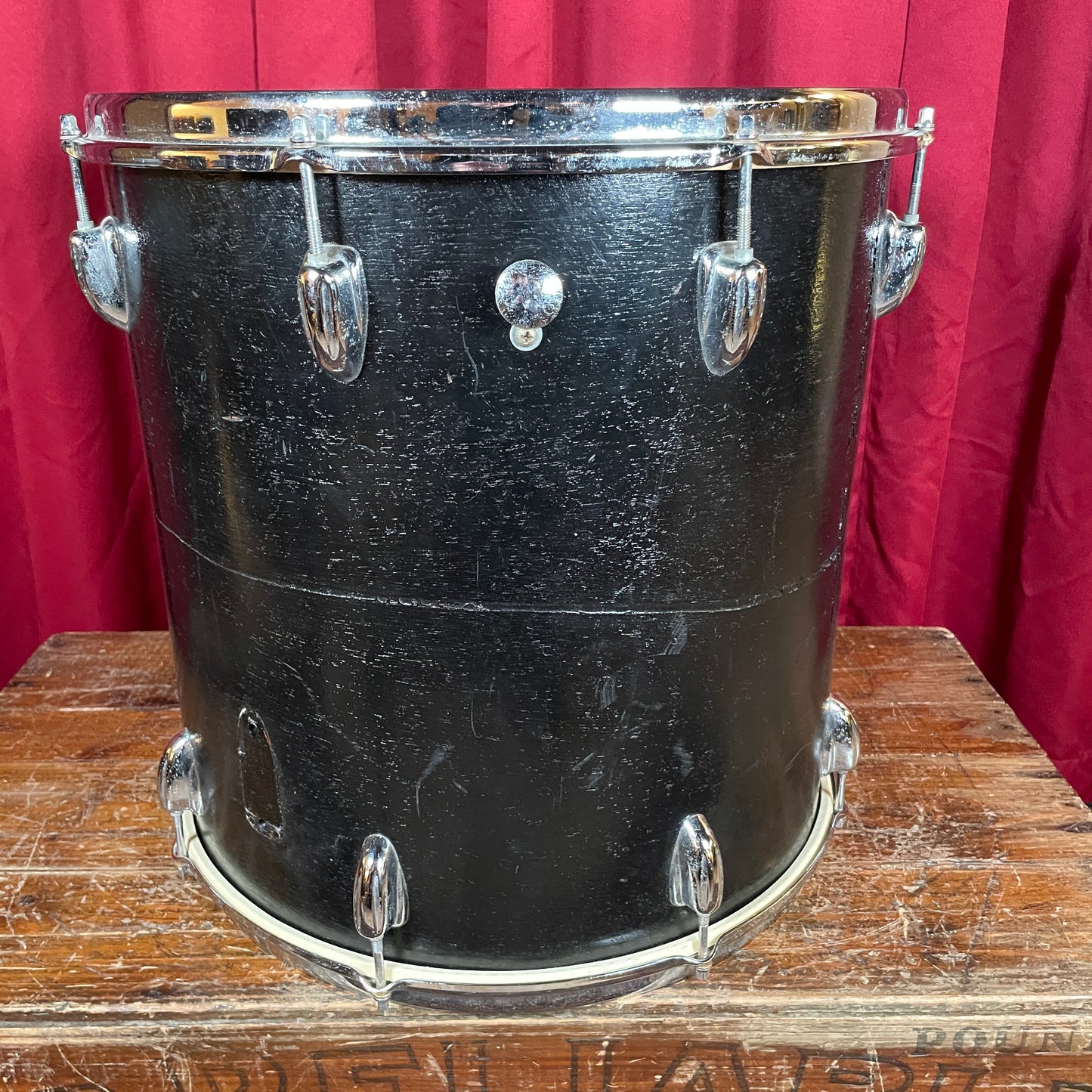 1960s Slingerland 16x16 Floor Tom Drum Black Project