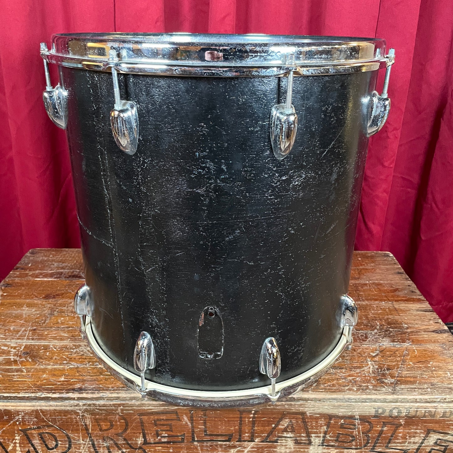 1960s Slingerland 16x16 Floor Tom Drum Black Project