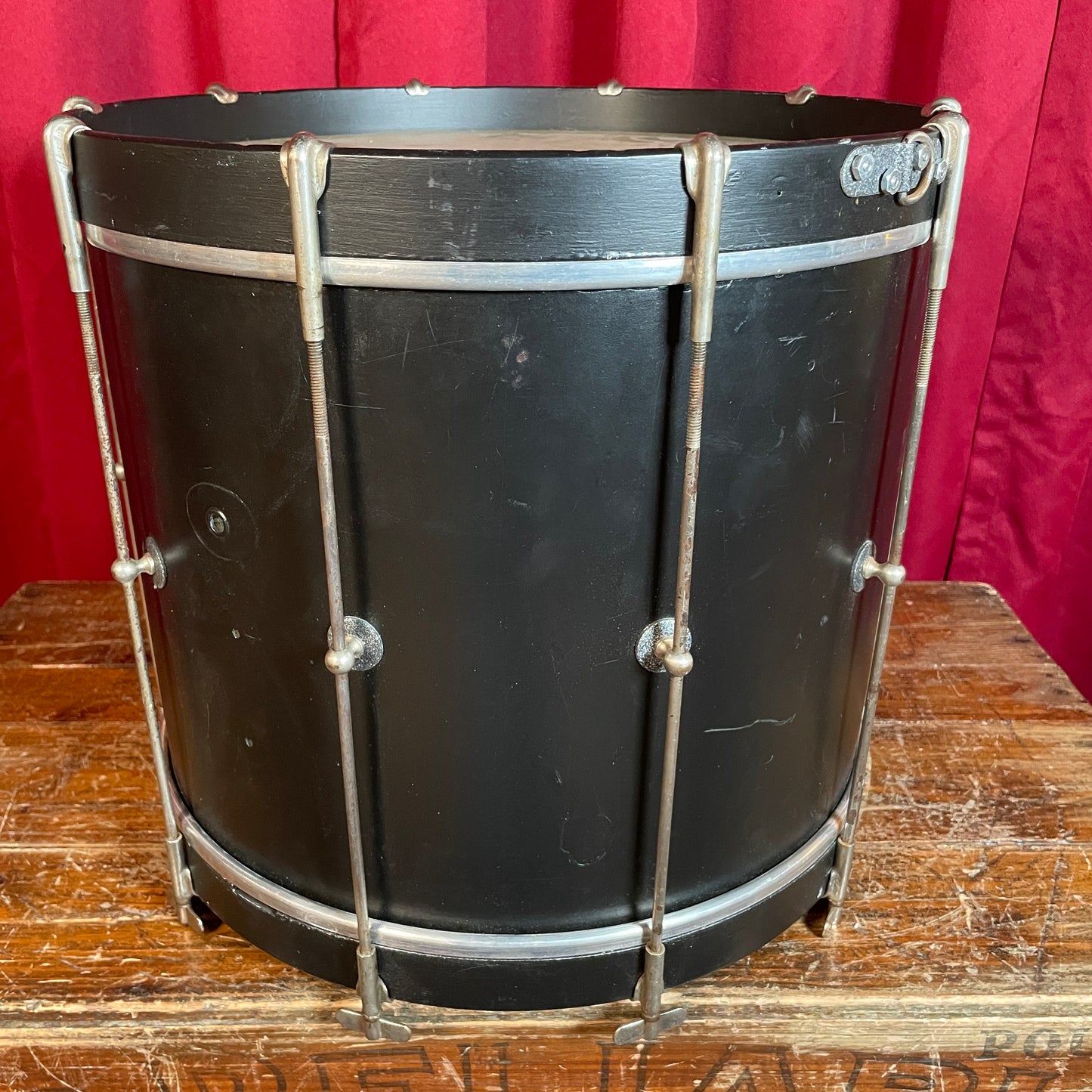 1930s Ludwig 12x15 Parade Marching Snare / Bop Bass Drum Black #1