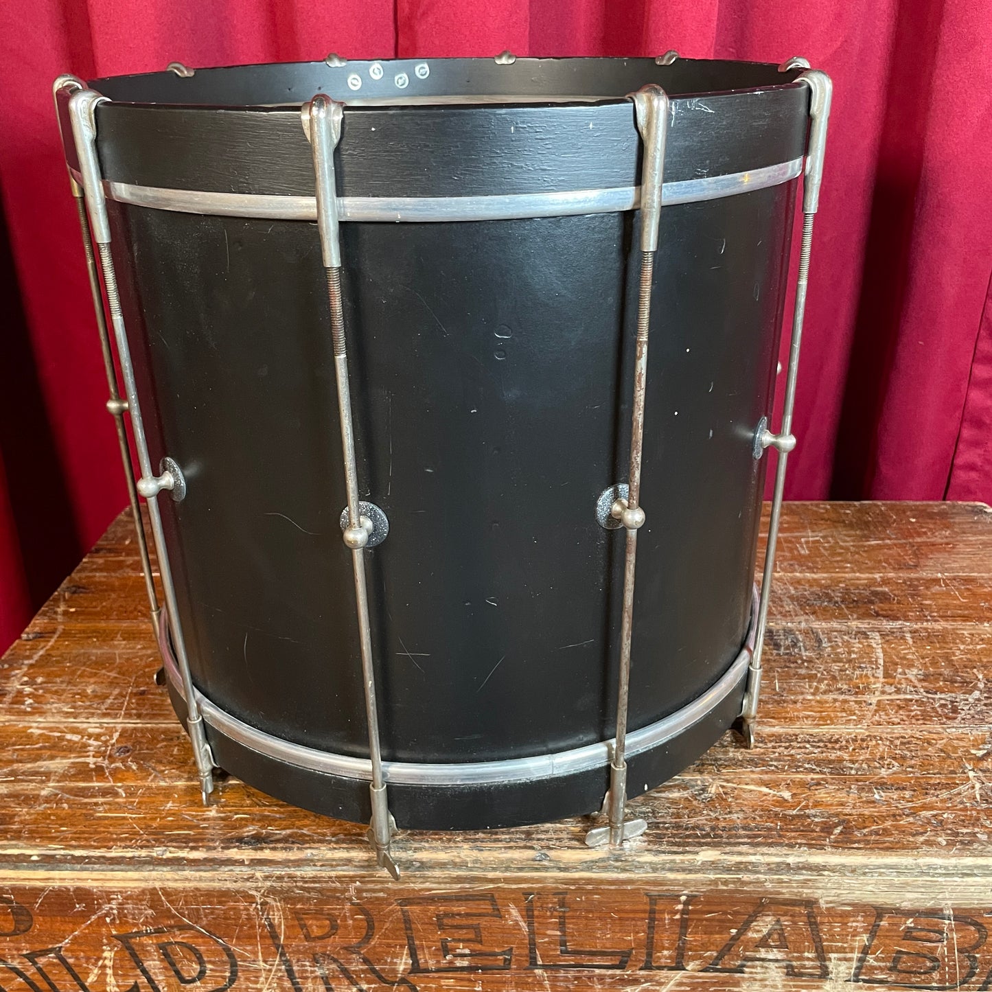 1930s Ludwig 12x15 Parade Marching Snare / Bop Bass Drum Black #1