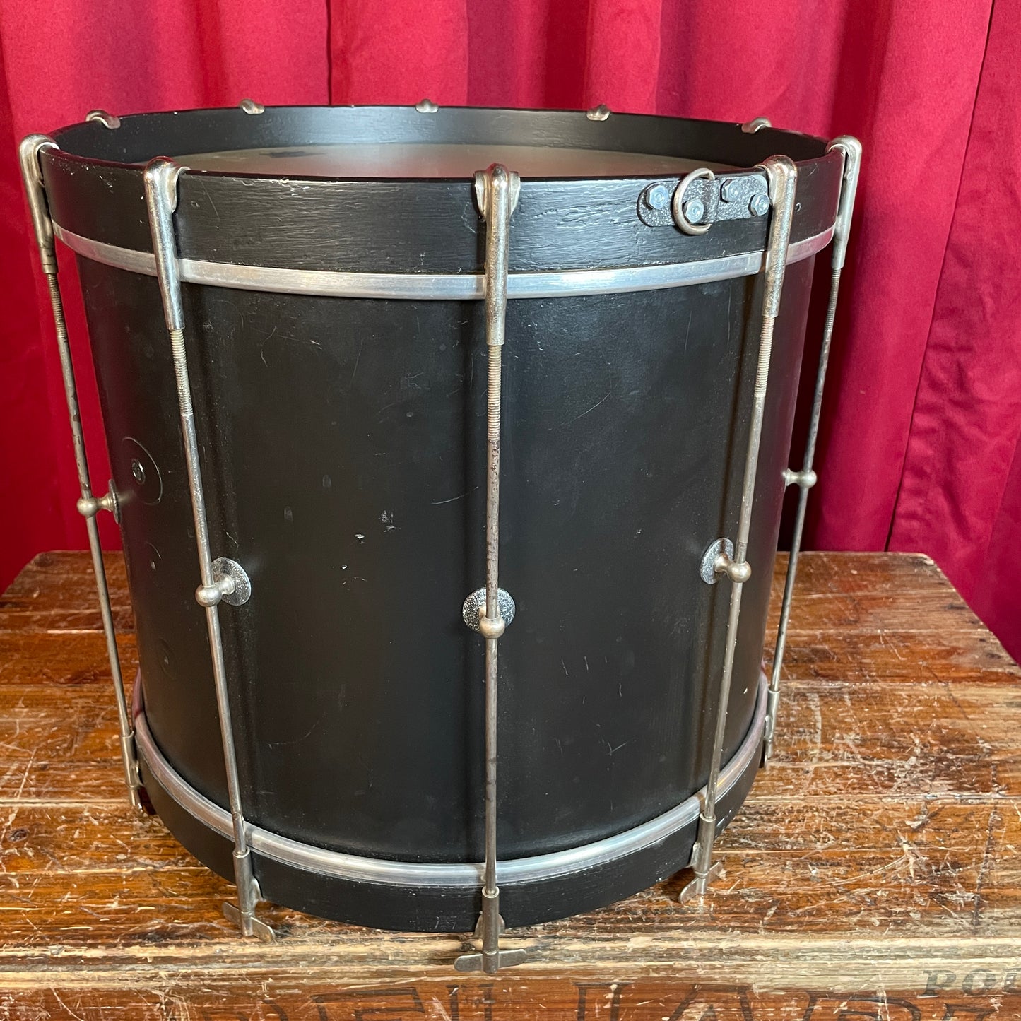 1930s Ludwig 12x15 Parade Marching Snare / Bop Bass Drum Black #2