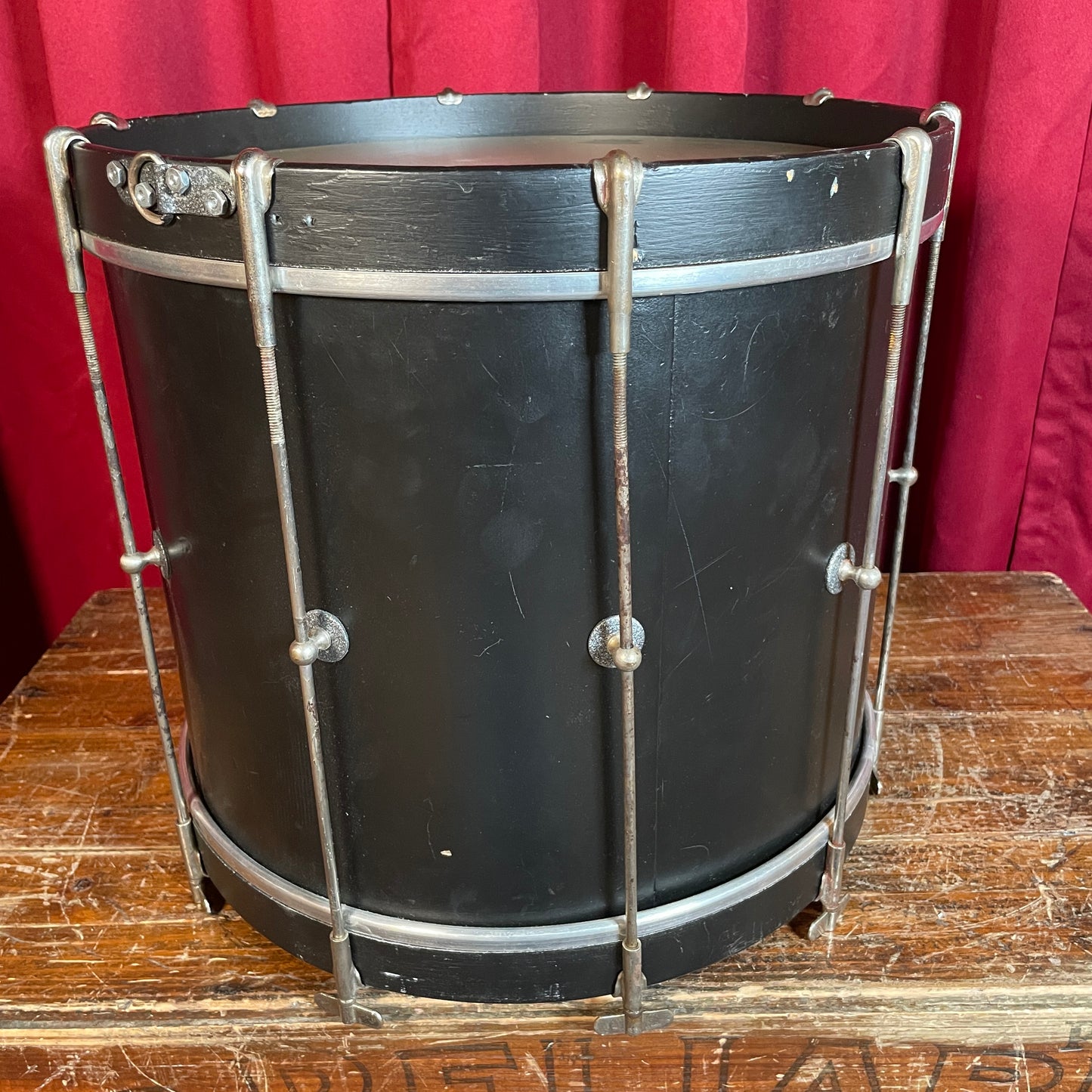 1930s Ludwig 12x15 Parade Marching Snare / Bop Bass Drum Black #2