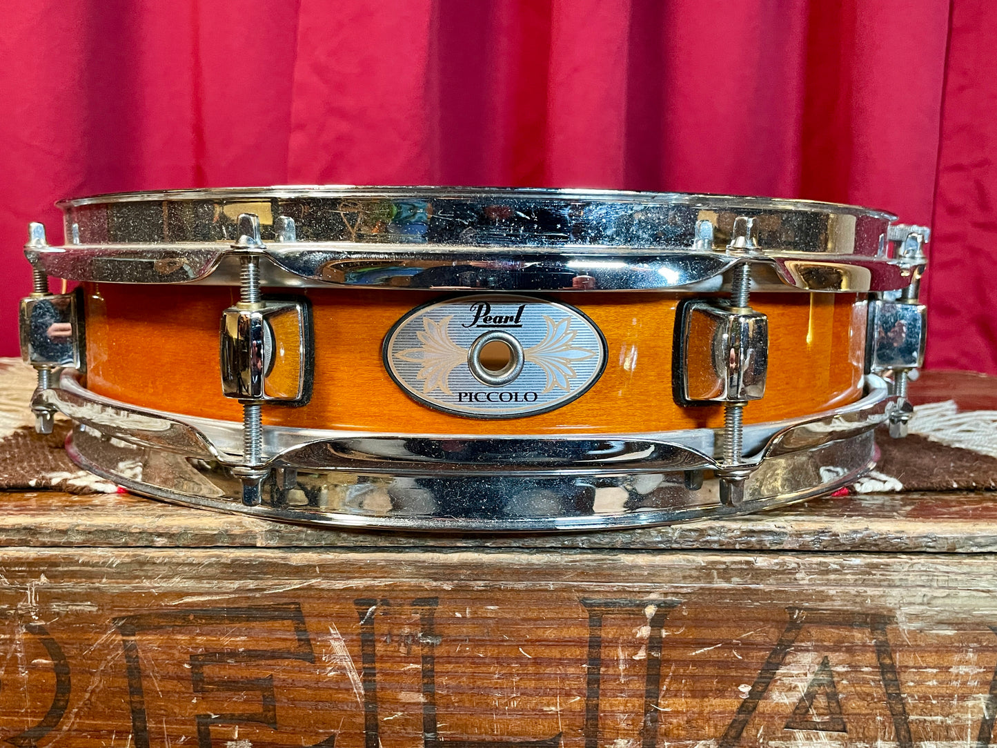 2010s Pearl 3x13 Maple Shell Piccolo Snare Drum Amber M-1330 *Video Demo*