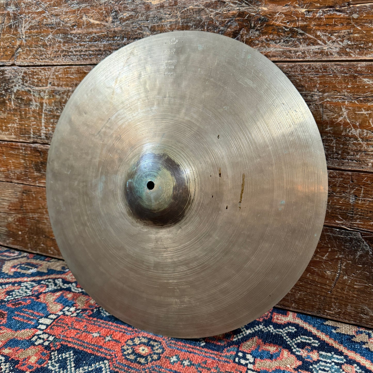 15" K Zildjian Istanbul Old Stamp IIa 1945-49 "G" Gretsch Cymbal 1244g *Video Demo*