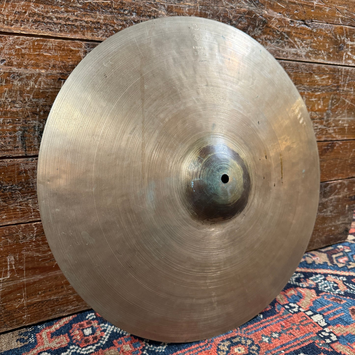 15" K Zildjian Istanbul Old Stamp IIa 1945-49 "G" Gretsch Cymbal 1244g *Video Demo*