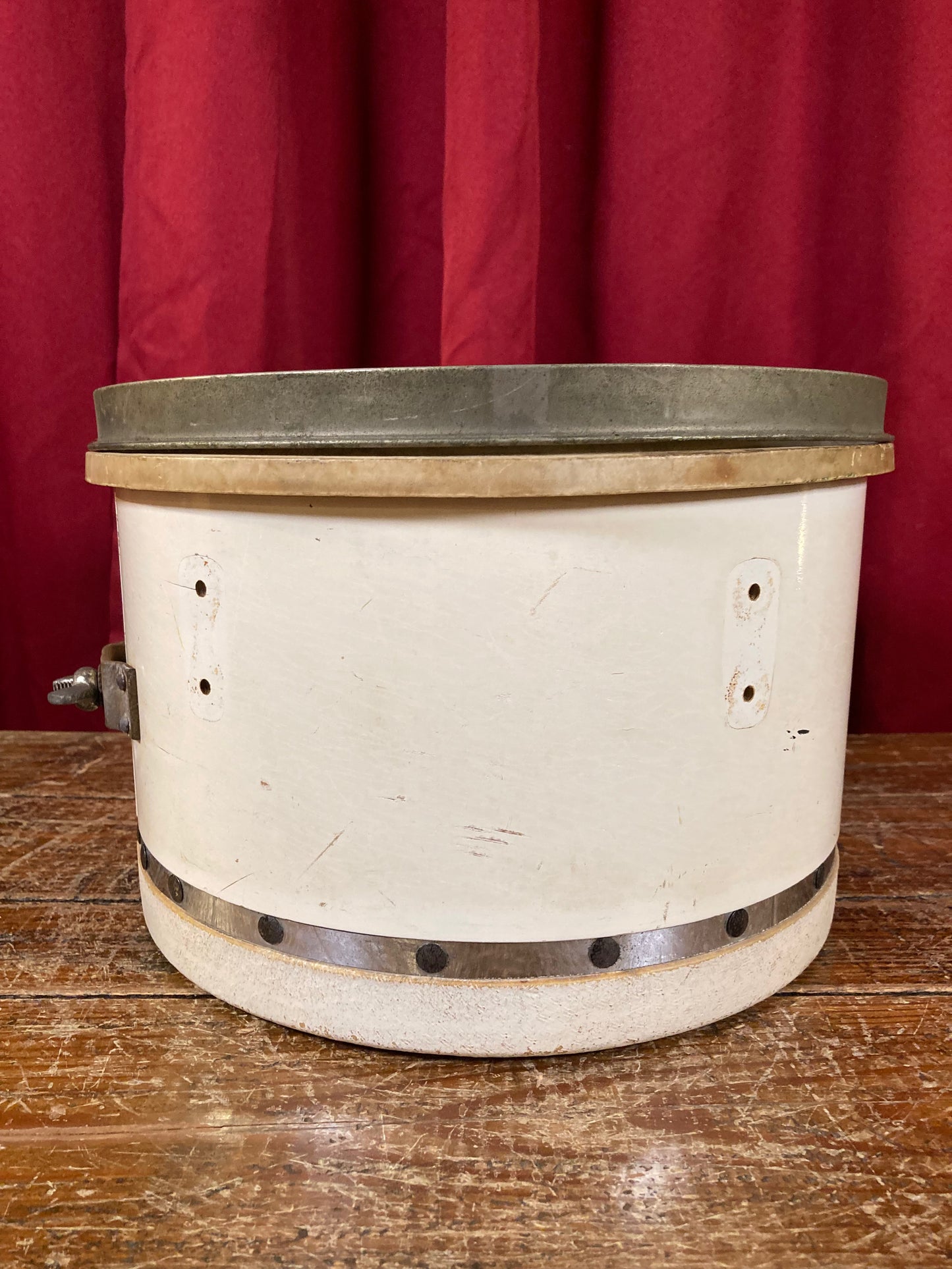 1939 Leedy 7x11 Single Tension Tunable Tom Drum Single White