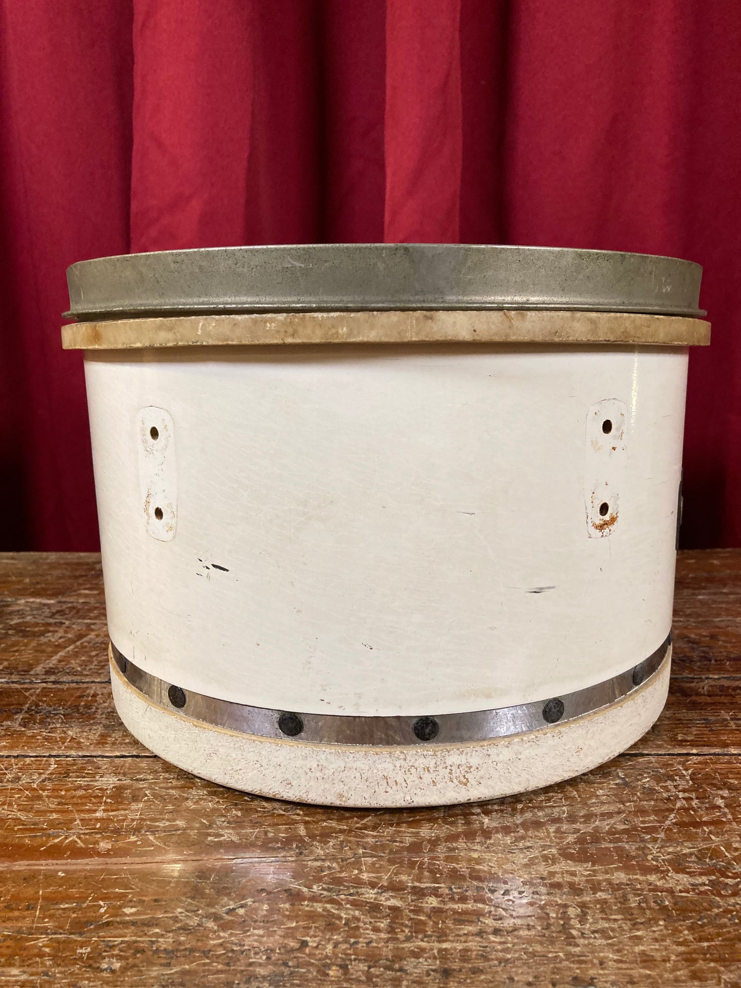 1939 Leedy 7x11 Single Tension Tunable Tom Drum Single White