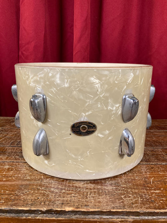 1960s Slingerland 8x12 Tom Drum Shell Project White Marine Pearl