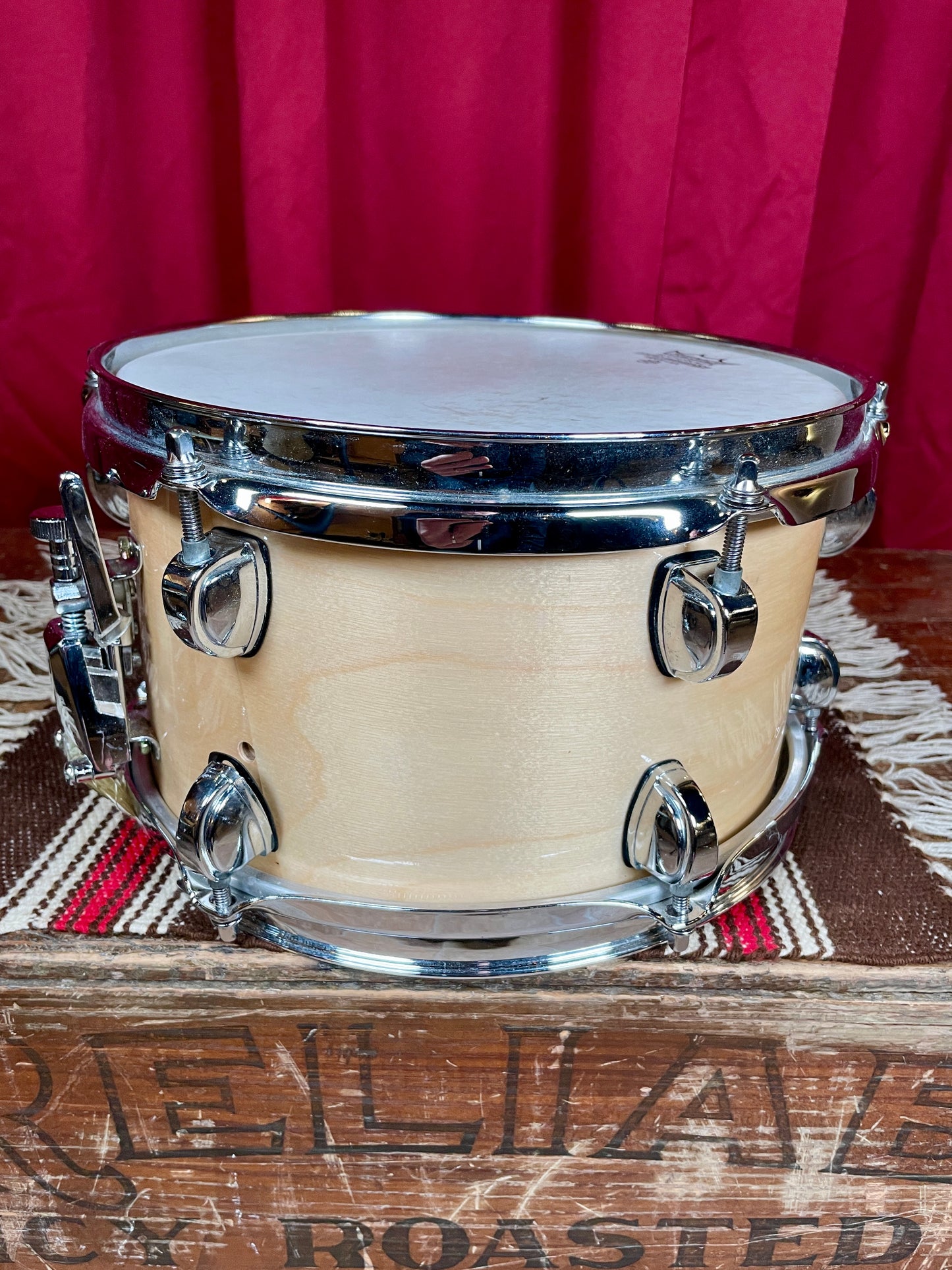 1990s Premier 6x10 Soprano 2060 Snare Drum Natural Birch