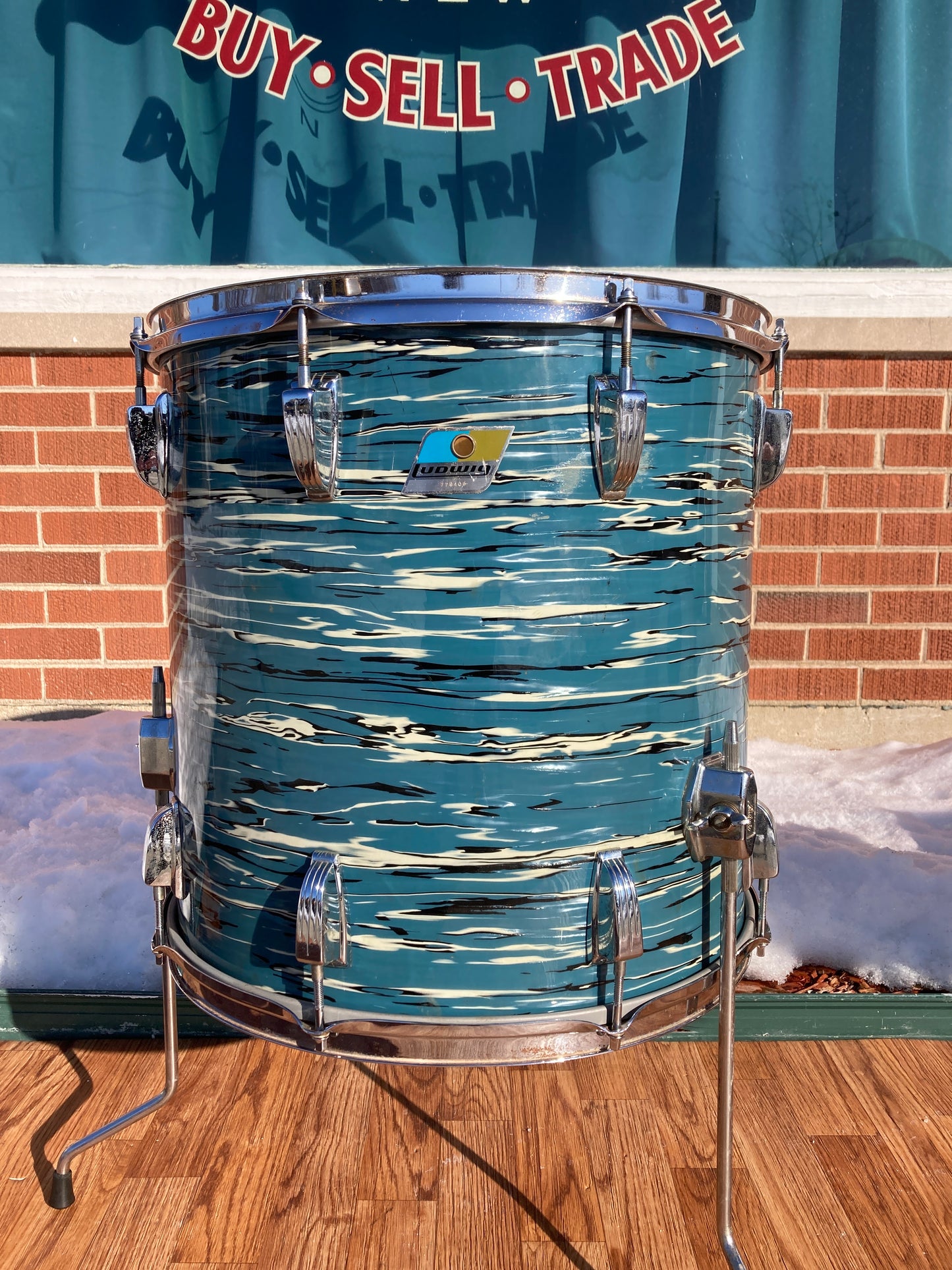 1970s Ludwig Drum Set Oyster Blue Pearl 22/12/16