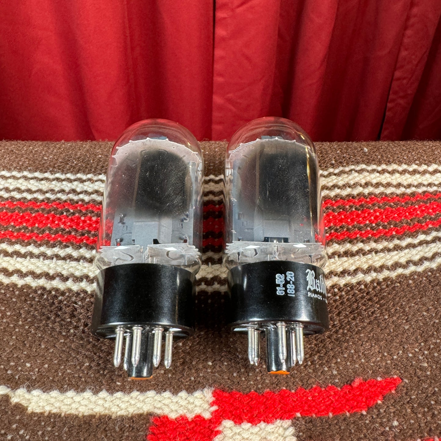 Vintage Baldwin General Electric 6L6GC Pair Amplifier Power Tubes Duet Pair Dual D Getters GE #167