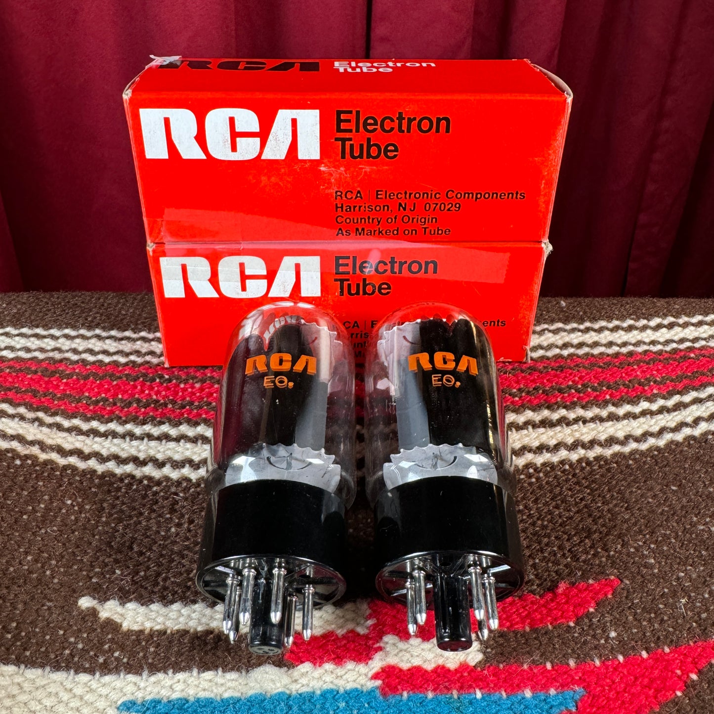 Vintage RCA 7581A Power Tubes Duet Set of 2 Made in USA #165