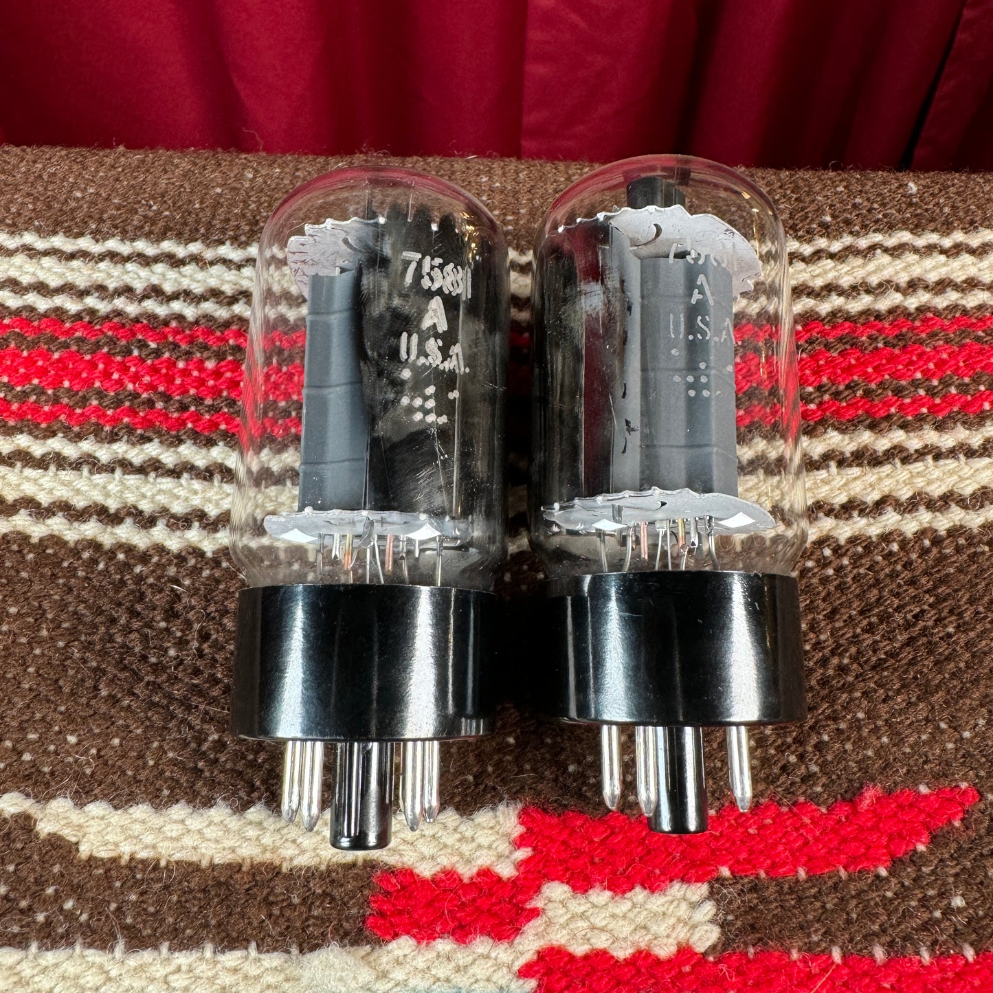 Vintage RCA 7581A Power Tubes Duet Set of 2 Made in USA #165