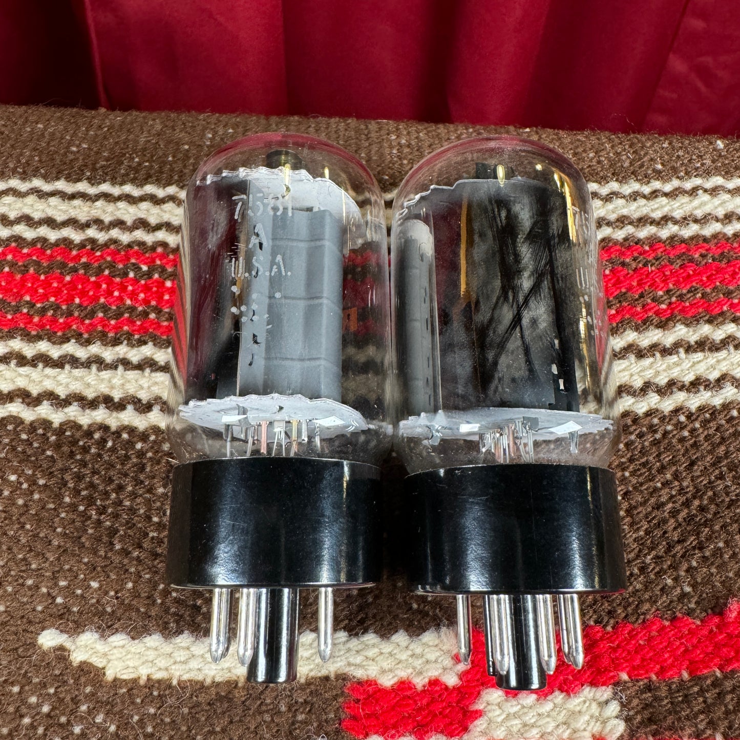 Vintage RCA 7581A Power Tubes Duet Set of 2 Made in USA #173