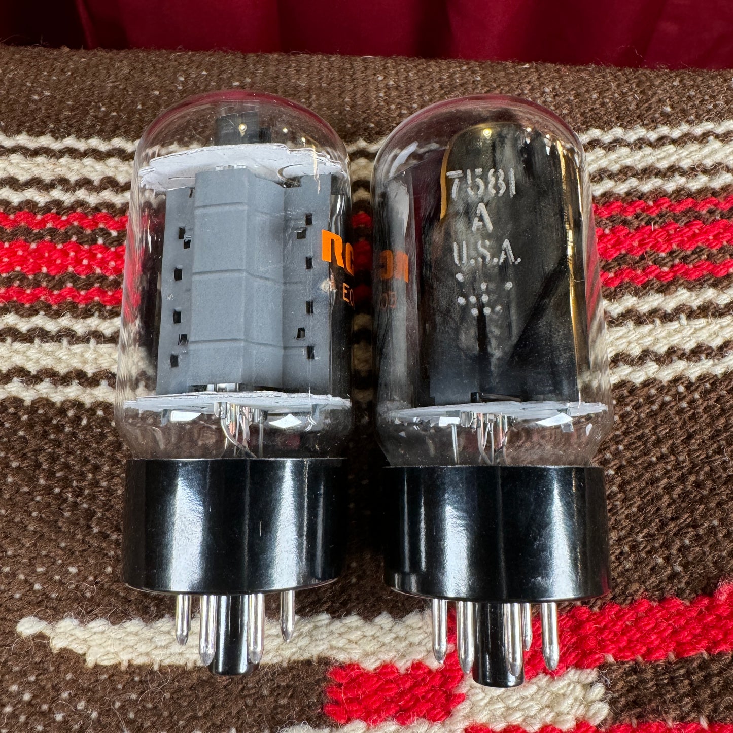 Vintage RCA 7581A Power Tubes Duet Set of 2 Made in USA #173