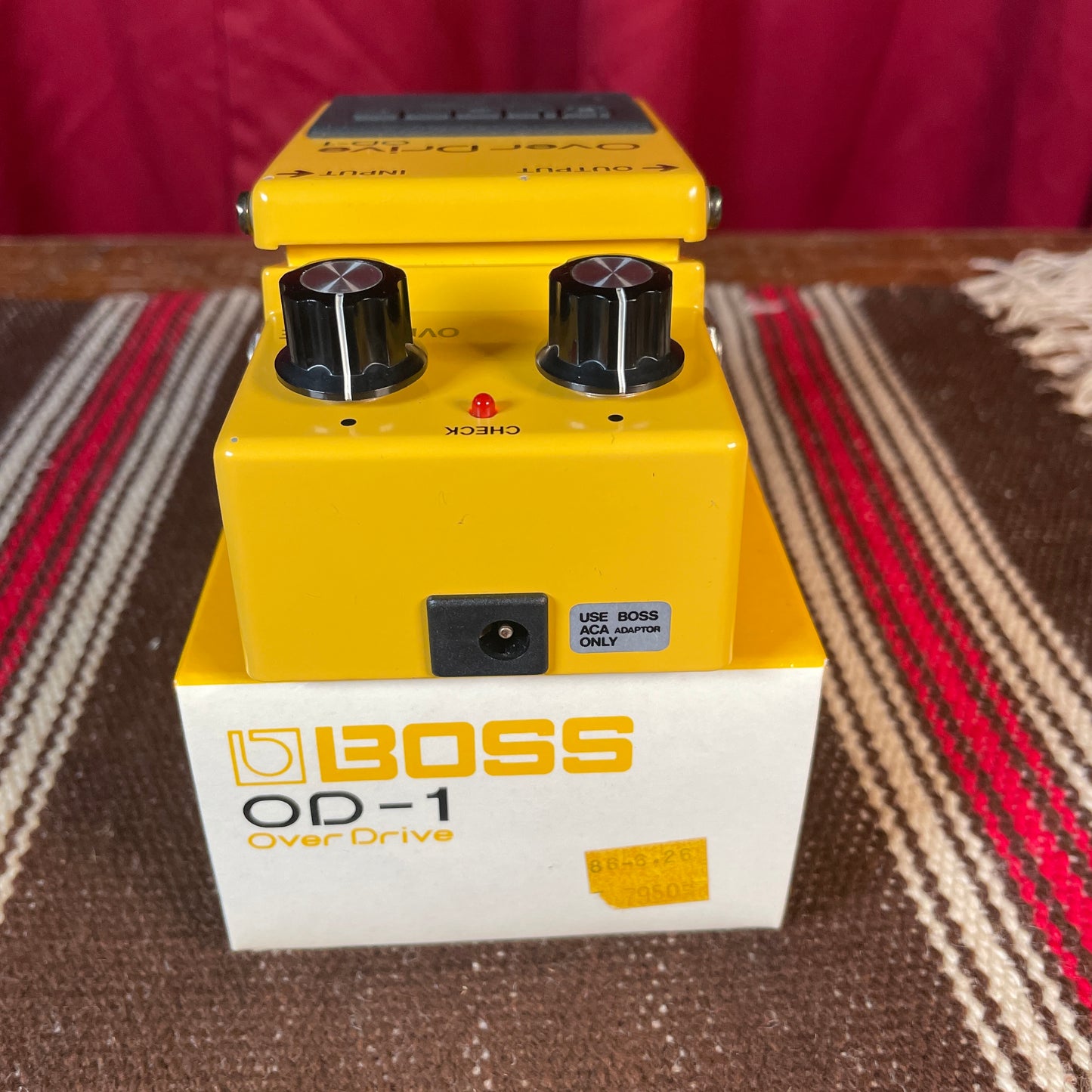 1986 Boss OD-1 Overdrive Pedal w/ Original Box Made In Japan MIJ JRC 4558DD