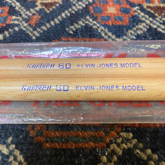 1960s Gretsch 6D Elvin Jones Model Wood Tip Drum Sticks w/ Original Bag NOS