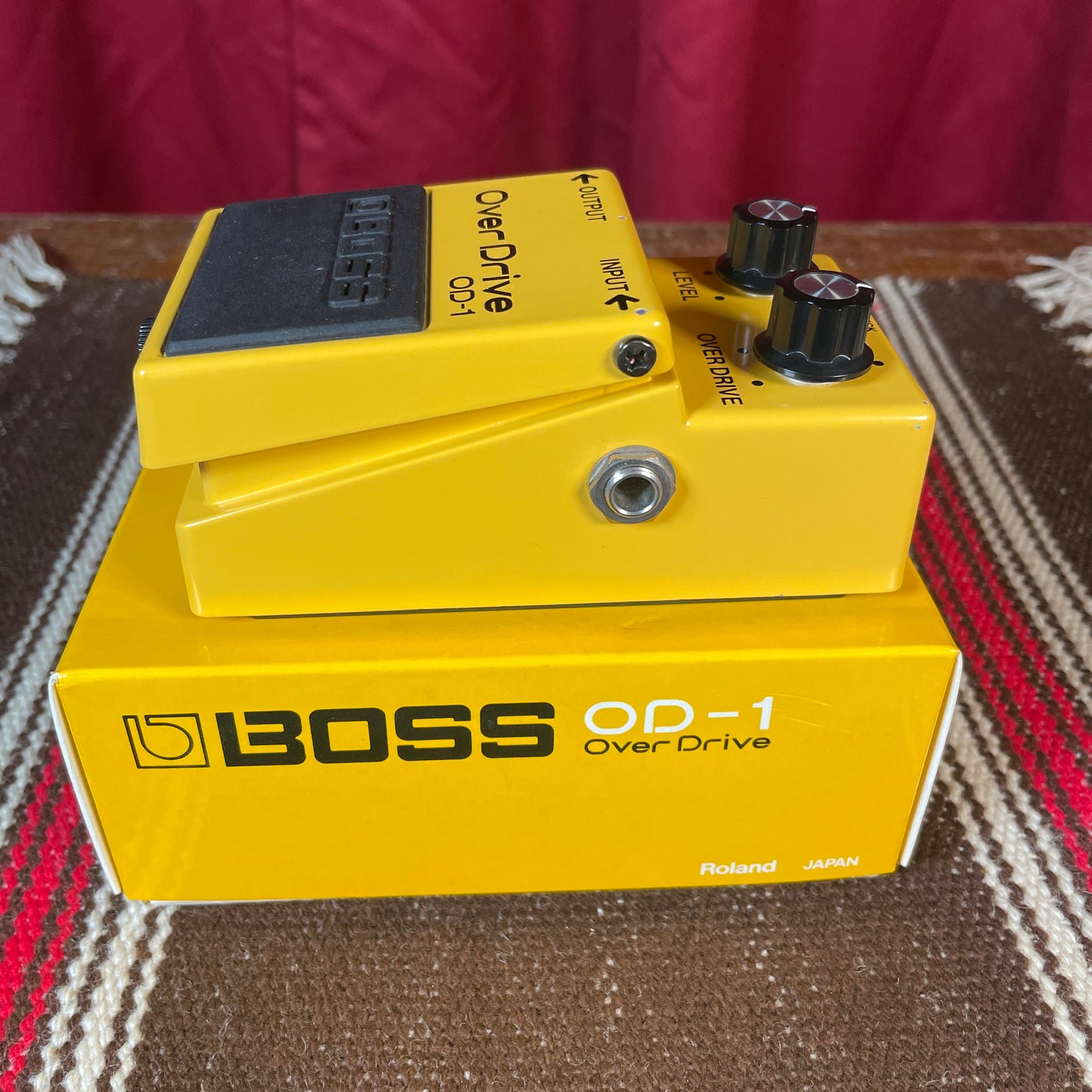 1986 Boss OD-1 Overdrive Pedal w/ Original Box Made In Japan MIJ JRC 4558DD