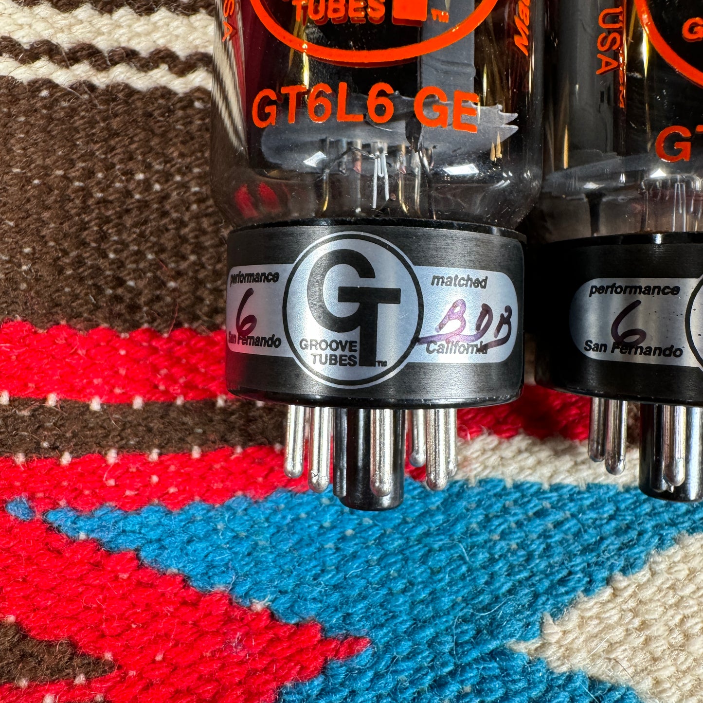 Groove Tubes GT6L6-GE Pair Amplifier Power Tubes Duet 6L6 #184