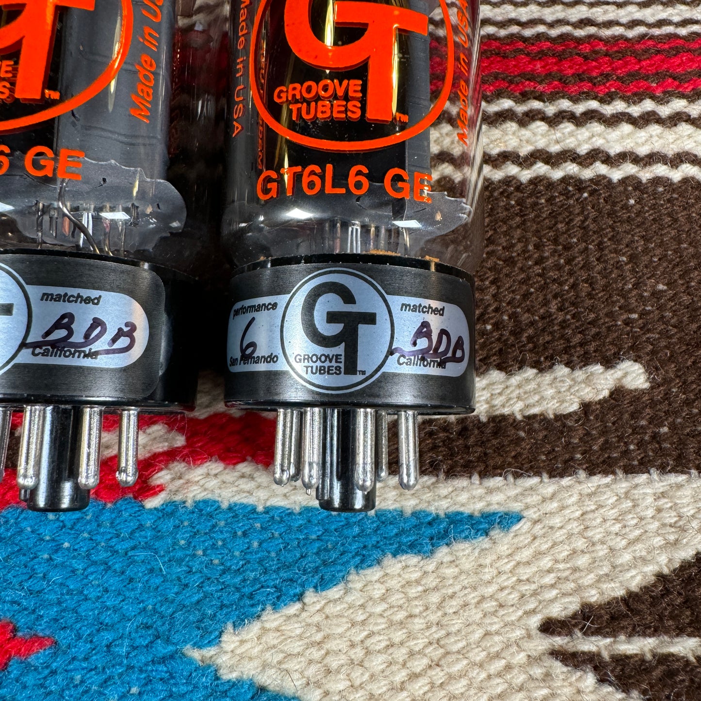 Groove Tubes GT6L6-GE Pair Amplifier Power Tubes Duet 6L6 #184