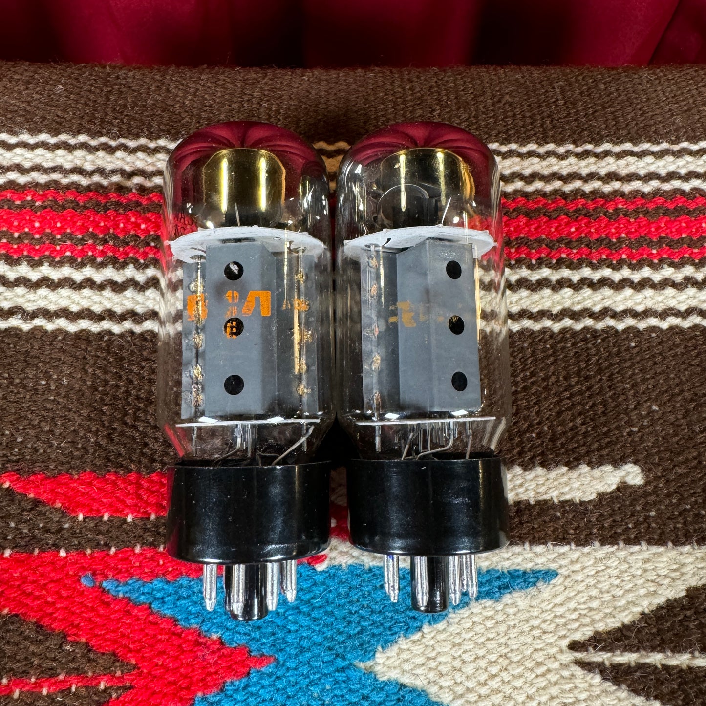 Vintage RCA 6CA7 / EL34 Amplifier Power Tubes Duet Pair #190