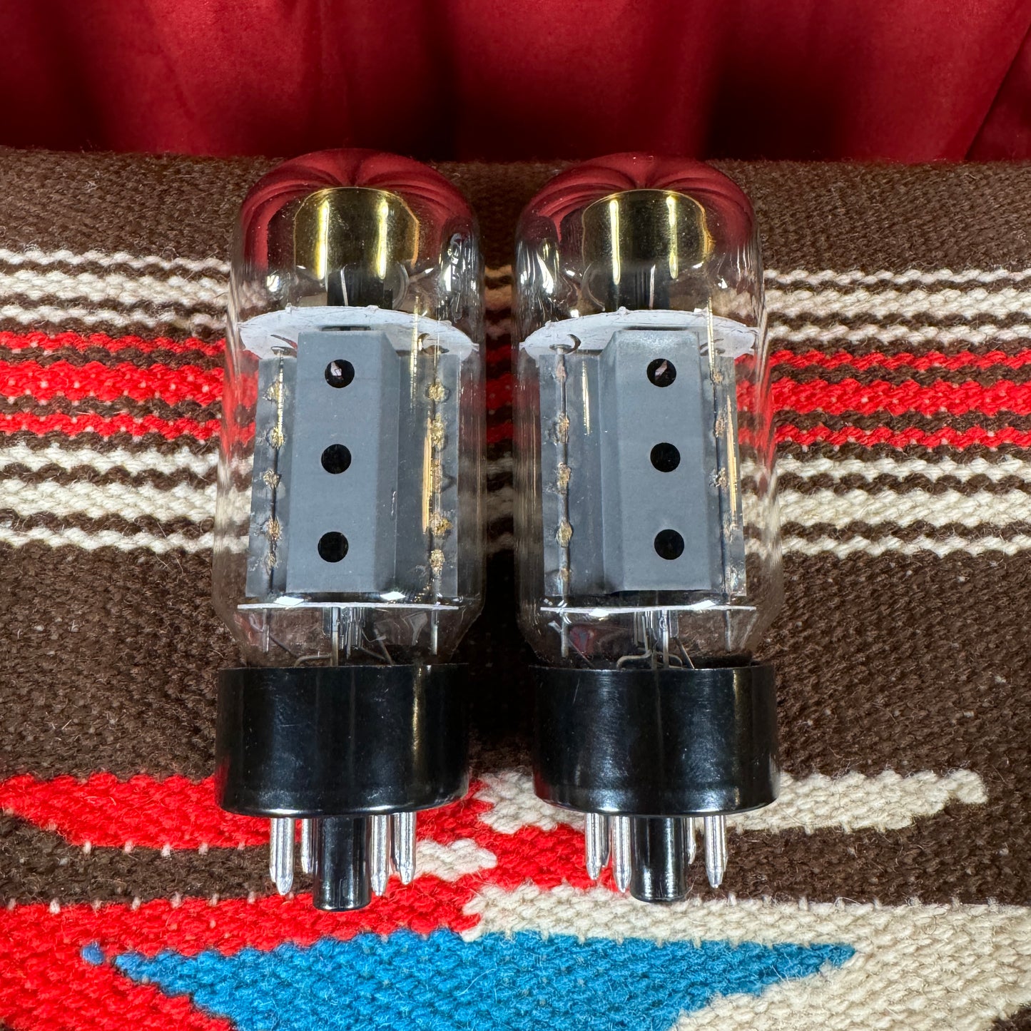 Vintage RCA 6CA7 / EL34 Amplifier Power Tubes Duet Pair #190