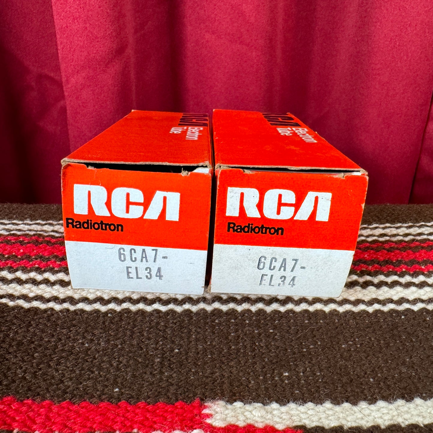 Vintage RCA 6CA7 / EL34 Amplifier Power Tubes Duet Pair #190