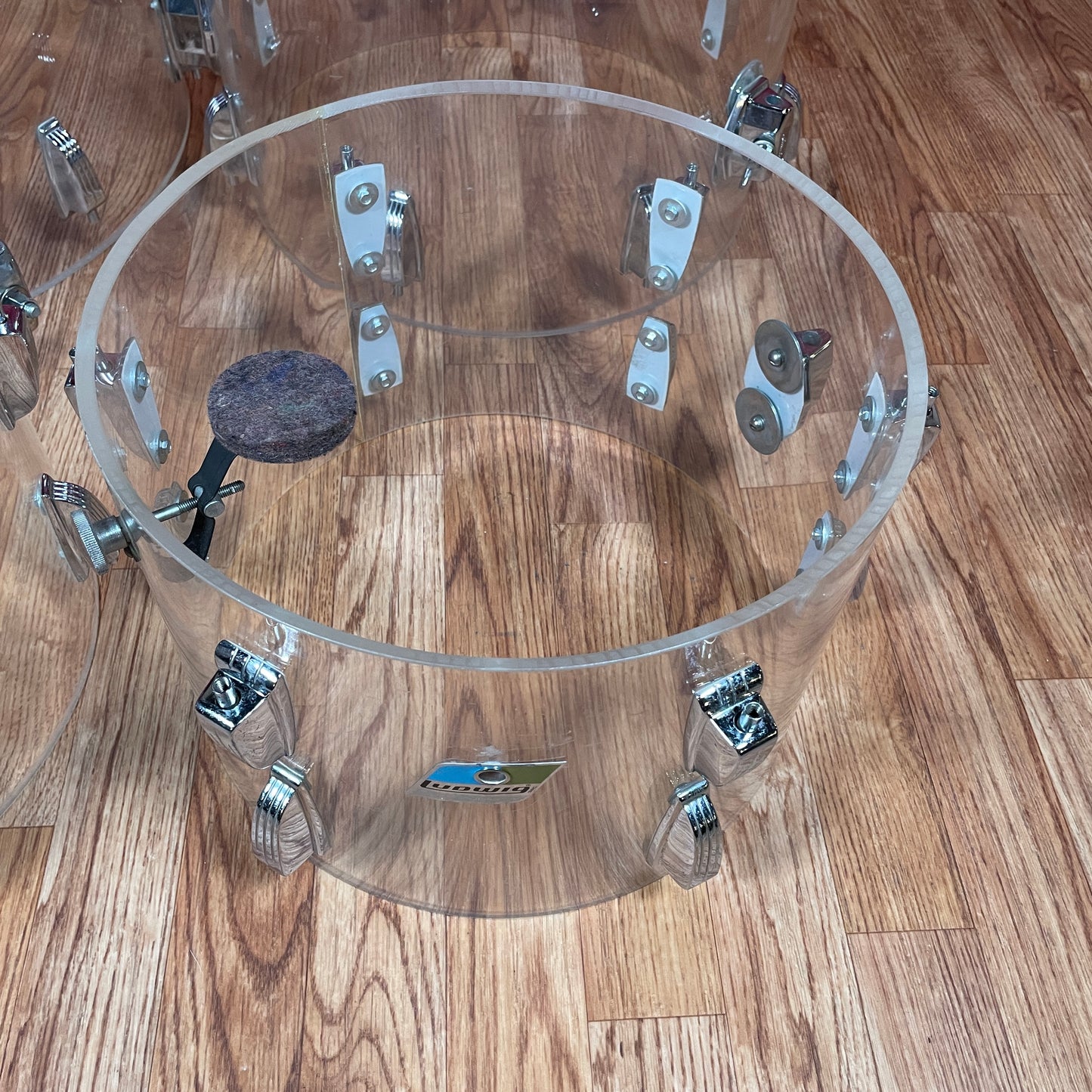 1970s Ludwig Clear Vistalite Drum Set 22/13/16