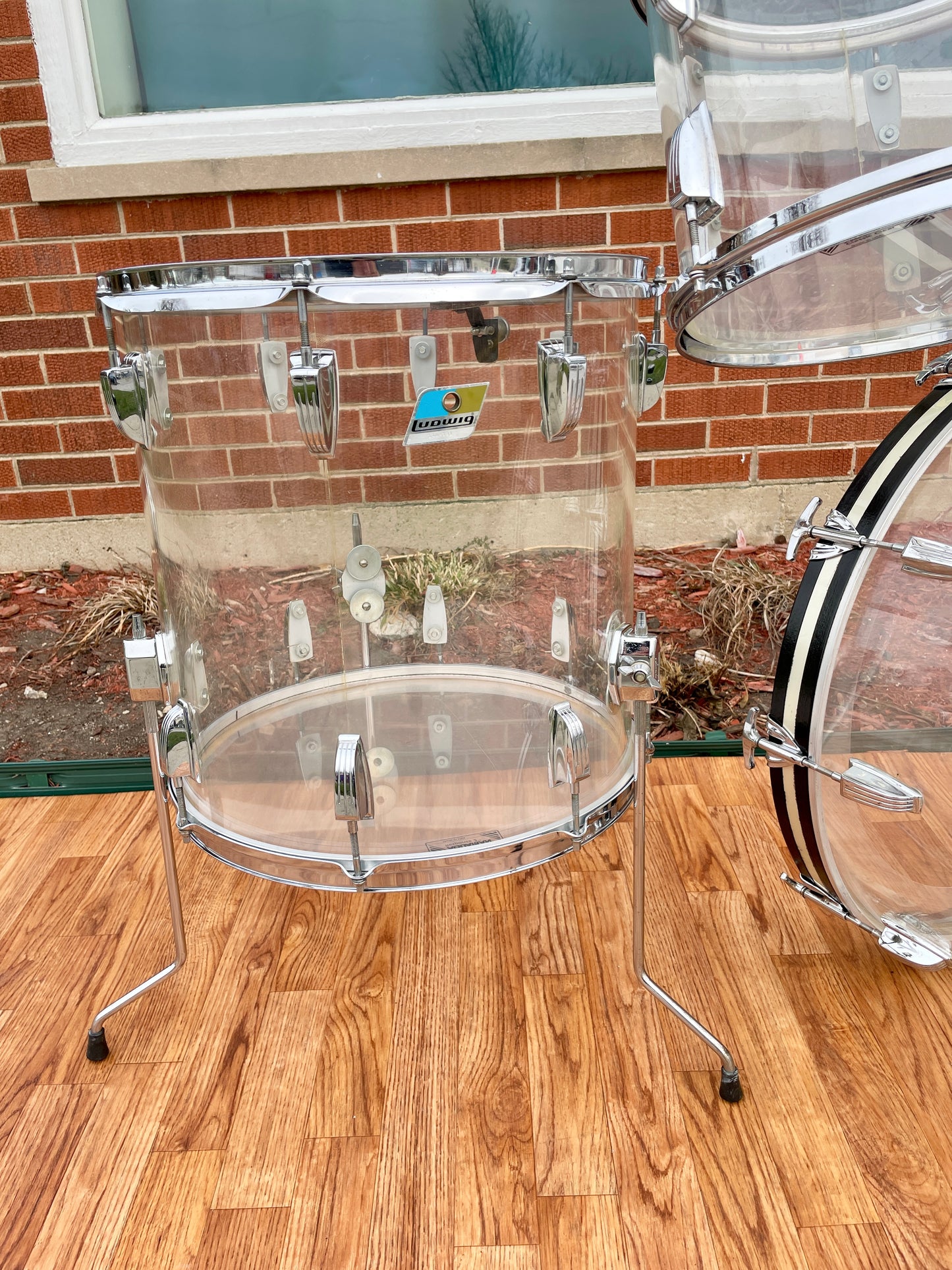 1970s Ludwig Clear Vistalite Drum Set 22/13/14/16