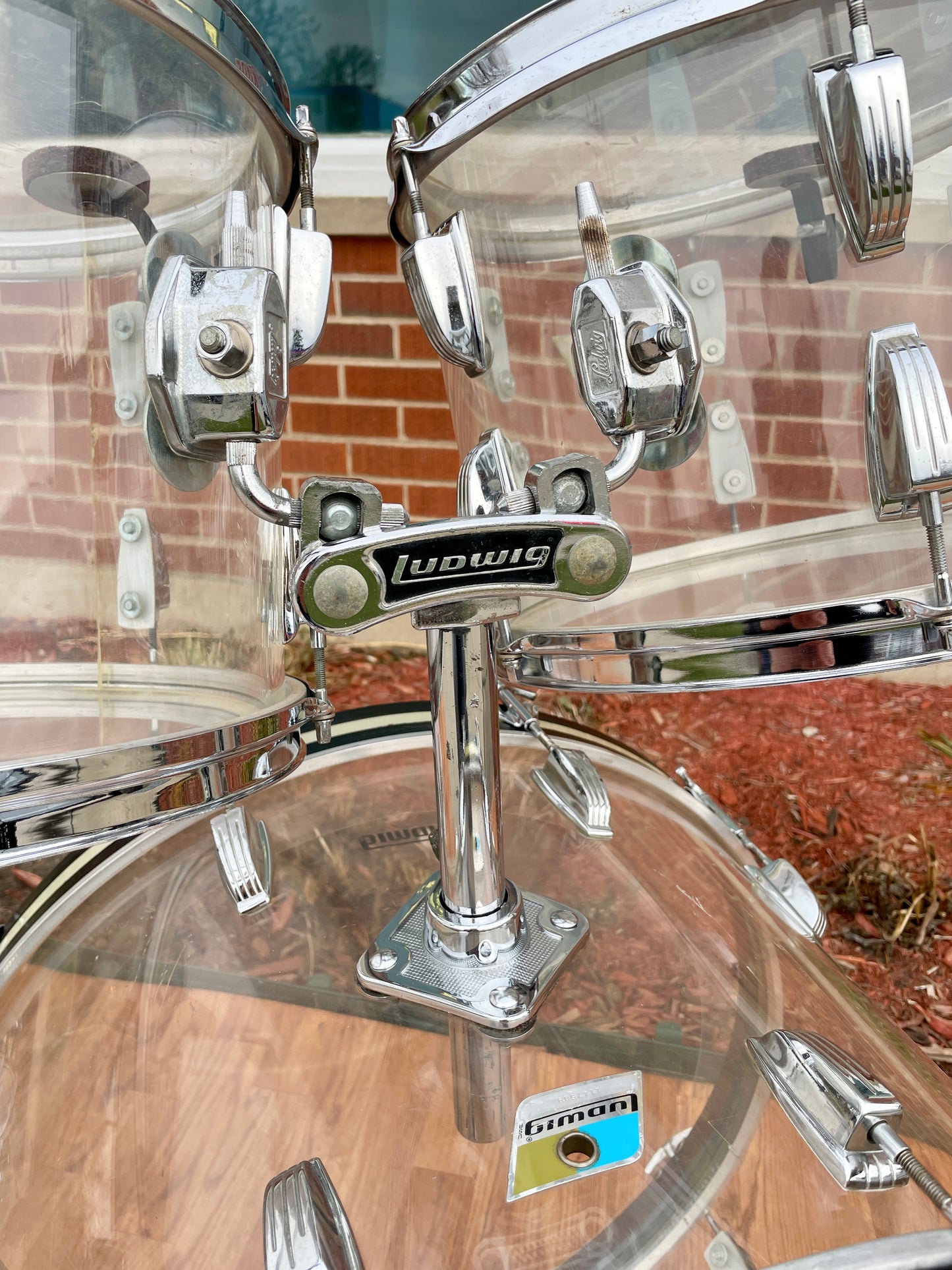 1970s Ludwig Clear Vistalite Drum Set 22/13/14/16