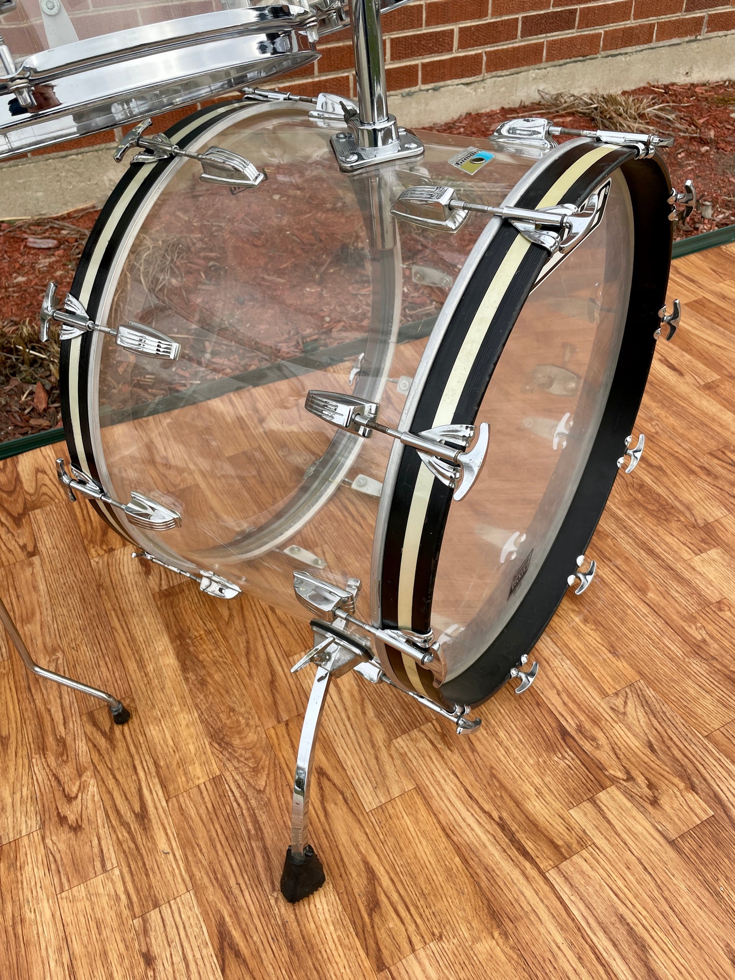 1970s Ludwig Clear Vistalite Drum Set 22/13/14/16