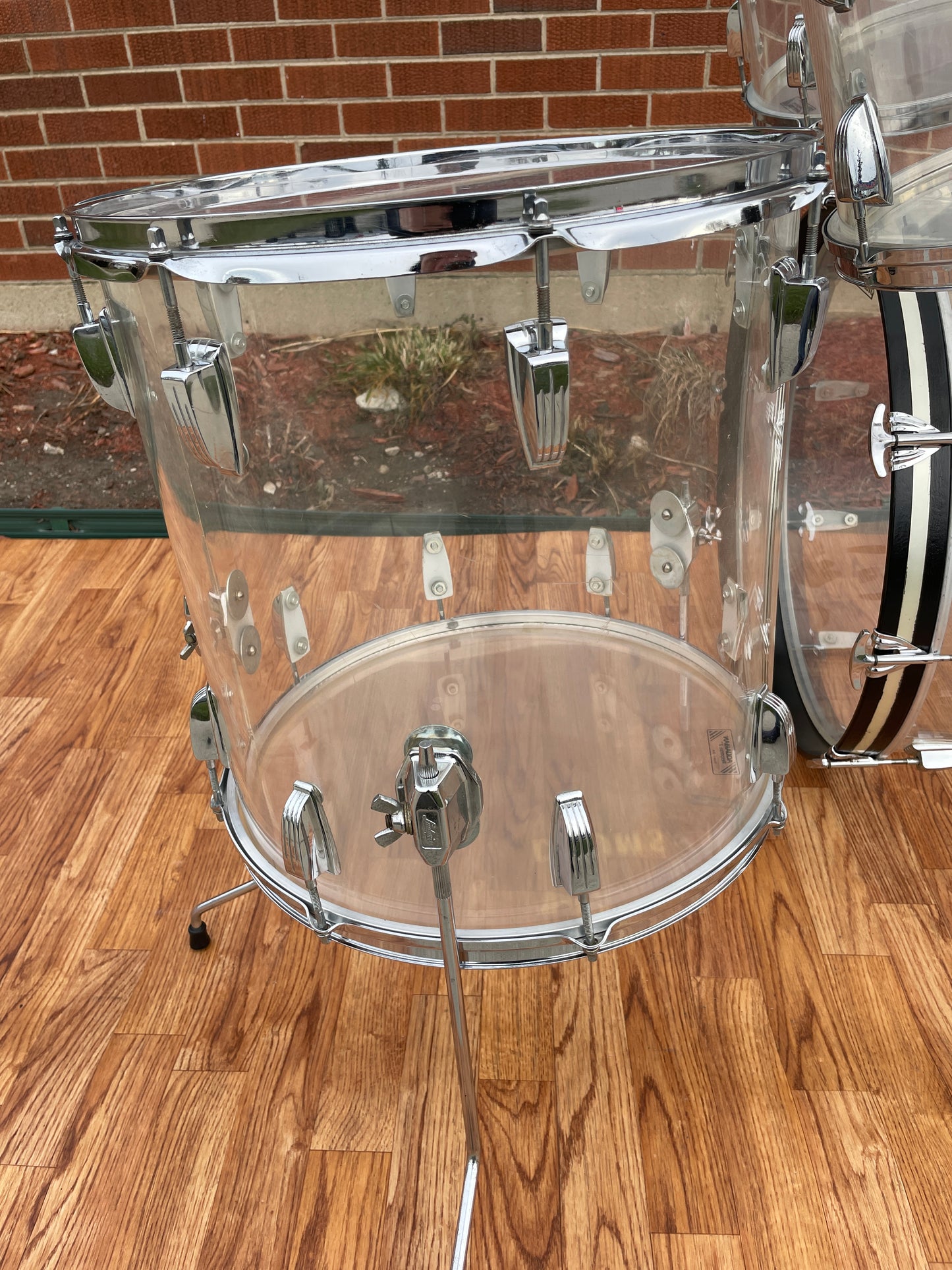 1970s Ludwig Clear Vistalite Drum Set 22/13/14/16