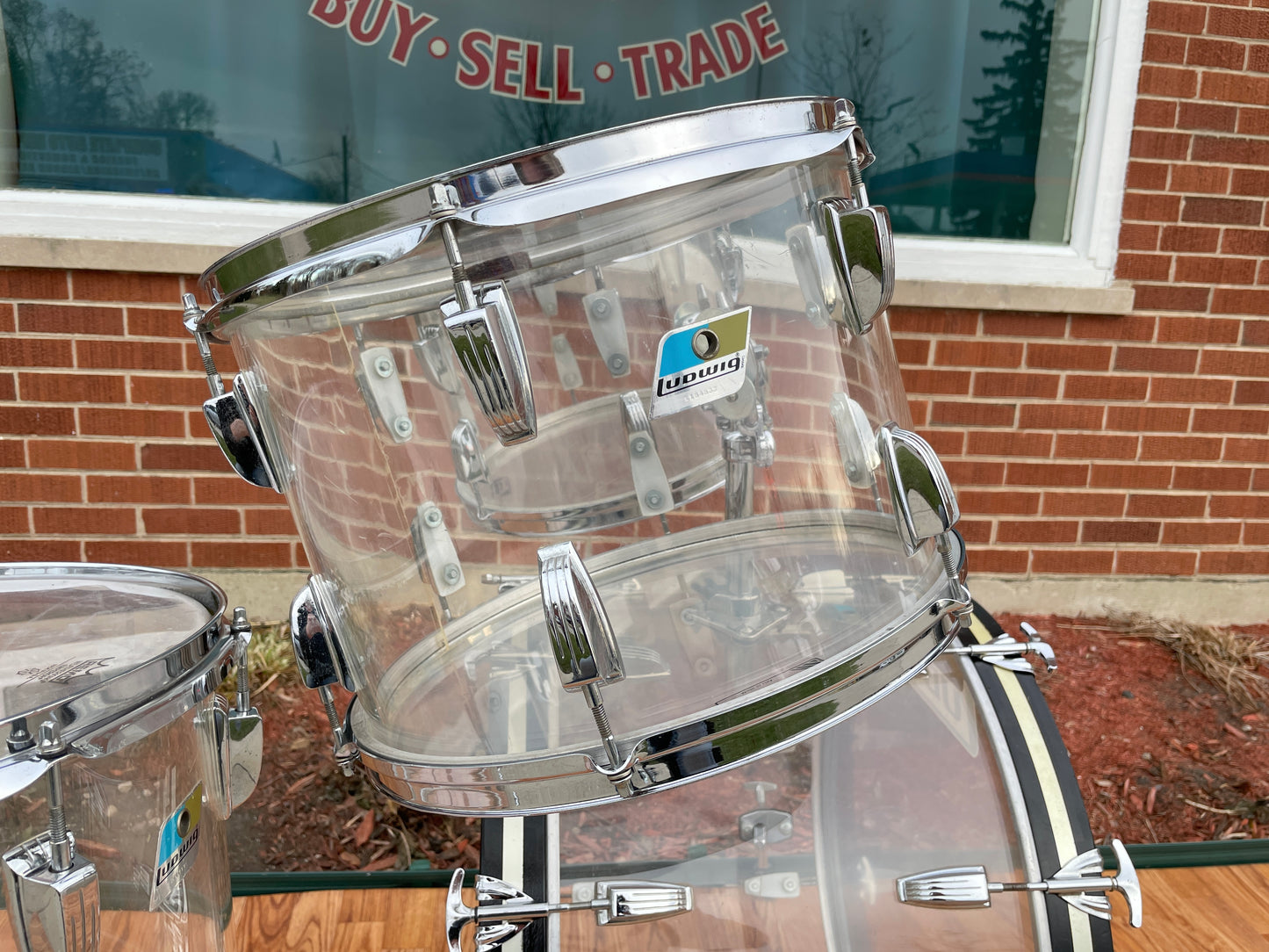 1970s Ludwig Clear Vistalite Drum Set 22/13/14/16