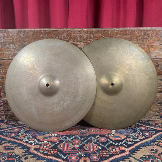 16" Zildjian A 1950s Trans Stamp Hi-Hat Cymbal Pair 1000g/1084g *Video Demo*