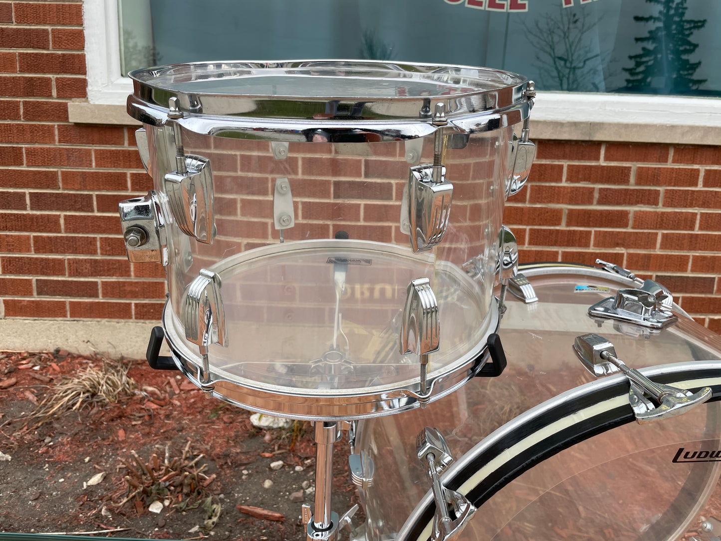 1970s Ludwig Clear Vistalite Drum Set 22/13/16