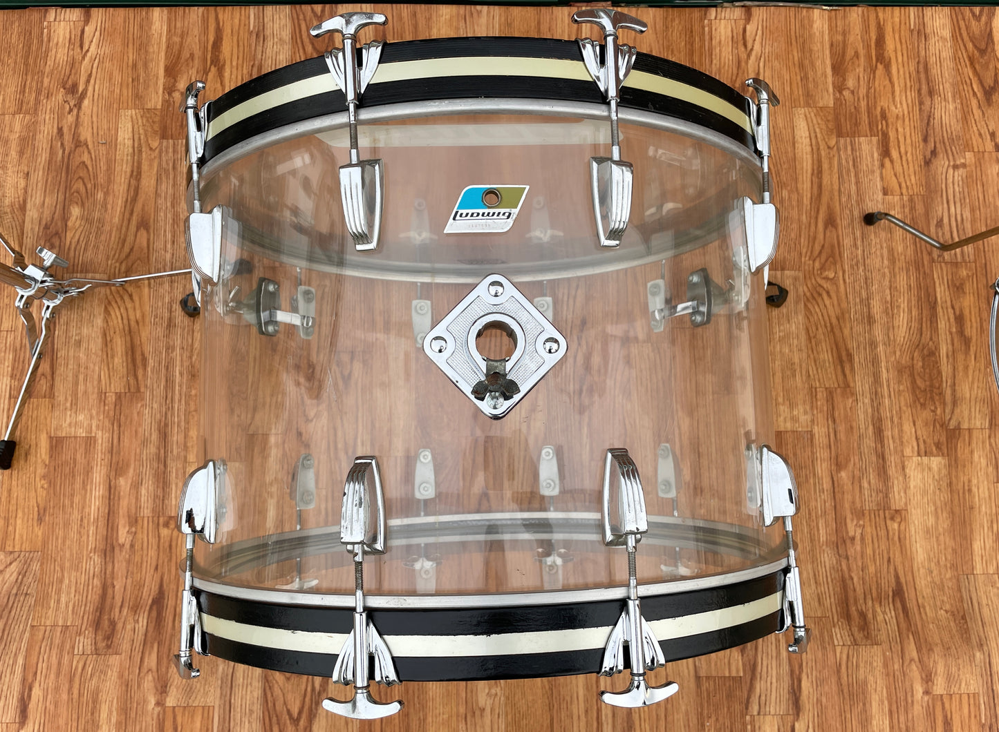 1970s Ludwig Clear Vistalite Drum Set 22/13/16