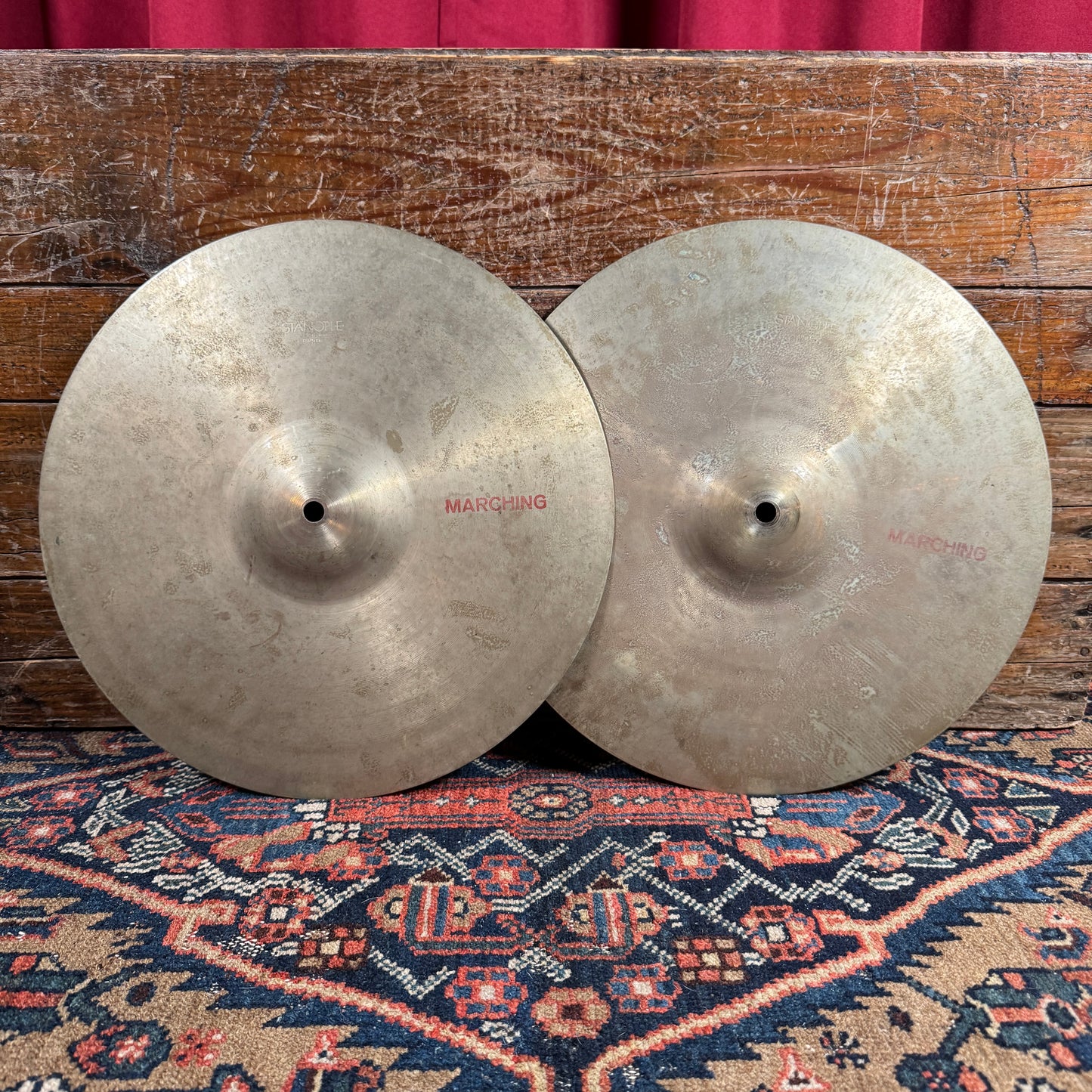 14" Paiste Stanople 1960s Medium-Heavy Marching Hi-Hat Cymbal Pair 870g/876g