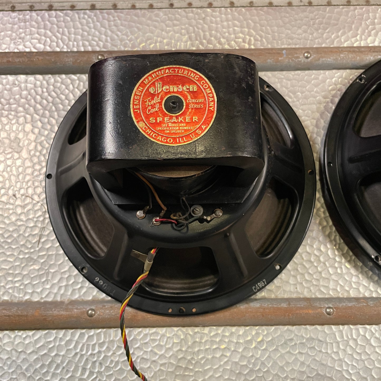 Vintage 1948 Jensen A12 12" Concert Series Field Coil Speakers Matched Pair 8 Ohms Hammond Organ